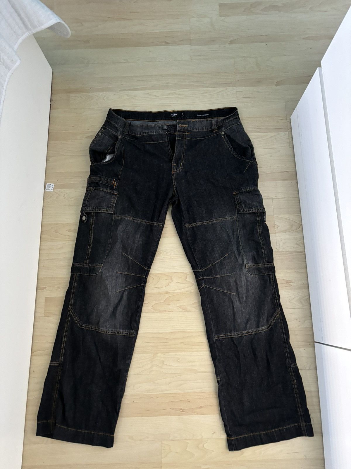 image of Jaded London Wide Leg Jeans in Black, Men's (Size 36)