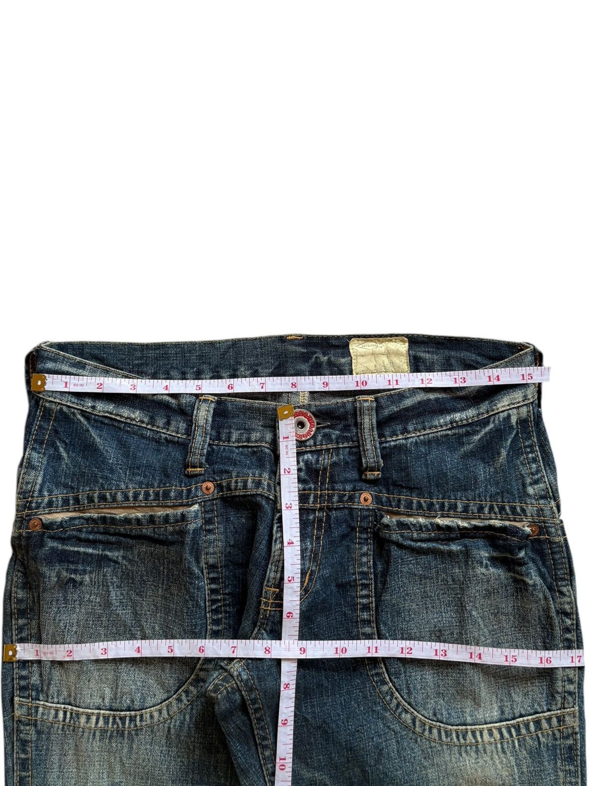 Japanese Brand Vintage Japanese Brand Mud Wash Distressed Jeans Size US 31 - 12 Thumbnail