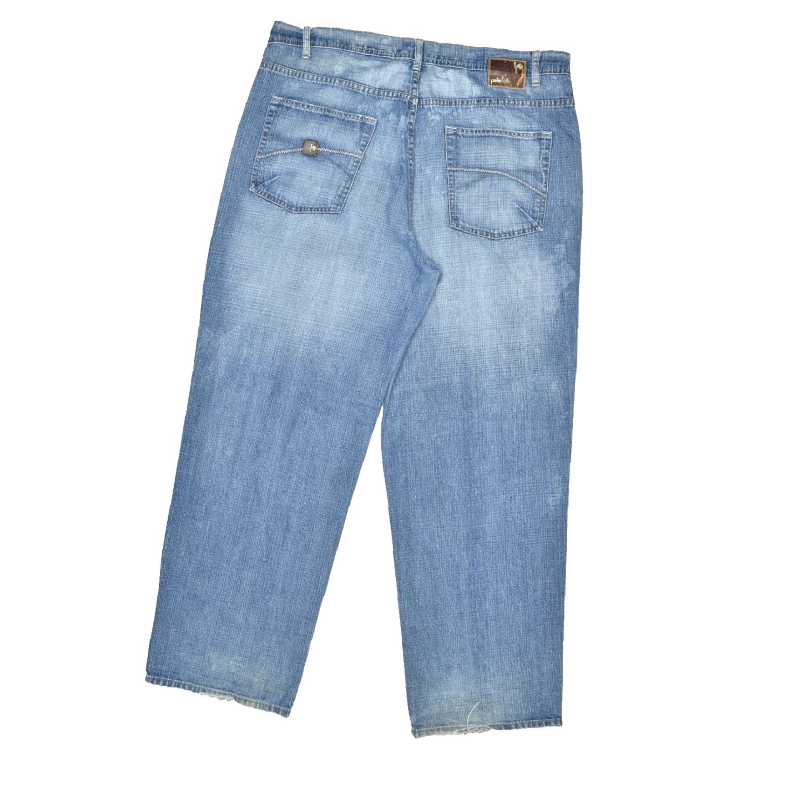 Pelle Pelle VINTAGE Pelle Pelle Marc Buchanan Jeans Men 40x34 Denim Blue Distressed 5-Pocket Wide-Leg Autumn Winter Spring Summer Mens Size US 40 / EU 56 - 2 Thumbnail