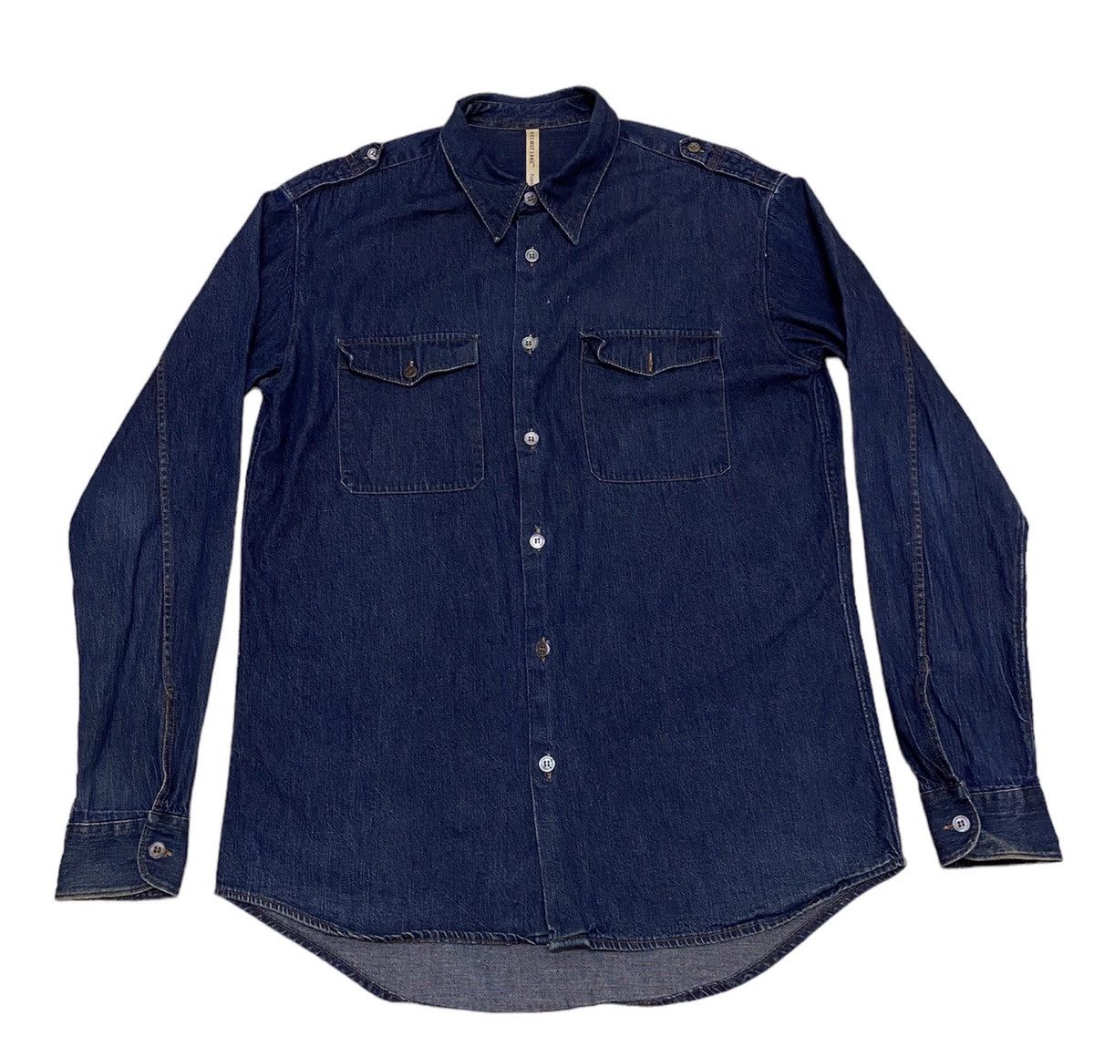 Helmut Lang Vtg SS1997 Helmut Lang Prototype Denim Shirt Size US M / EU 48-50 / 2 - 1 Thumbnail