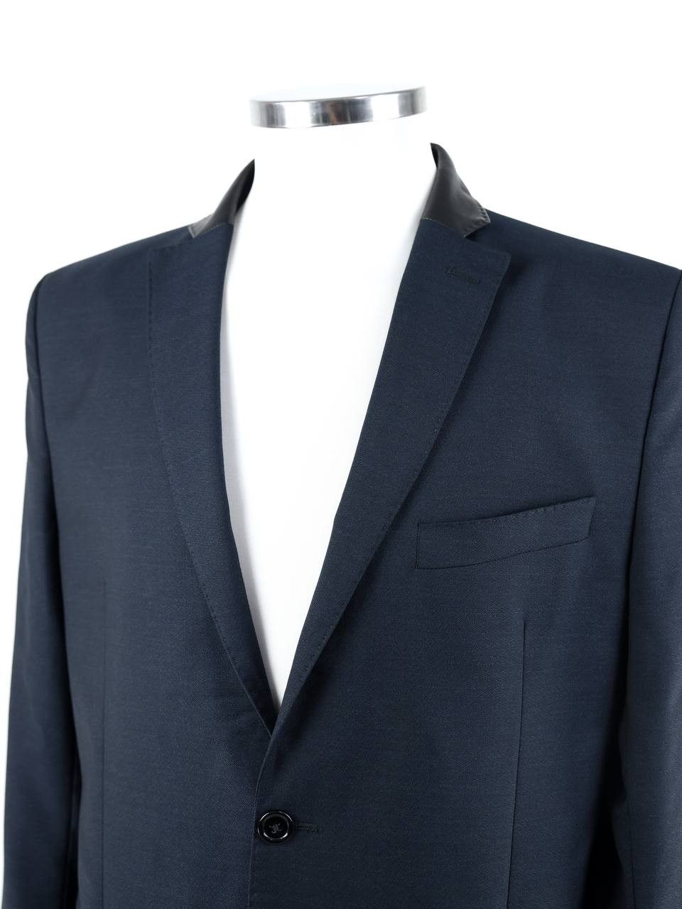 J.Lindeberg J.LINDEBERG Super 100's wool blazer with leather collar Size 54R - 4 Thumbnail