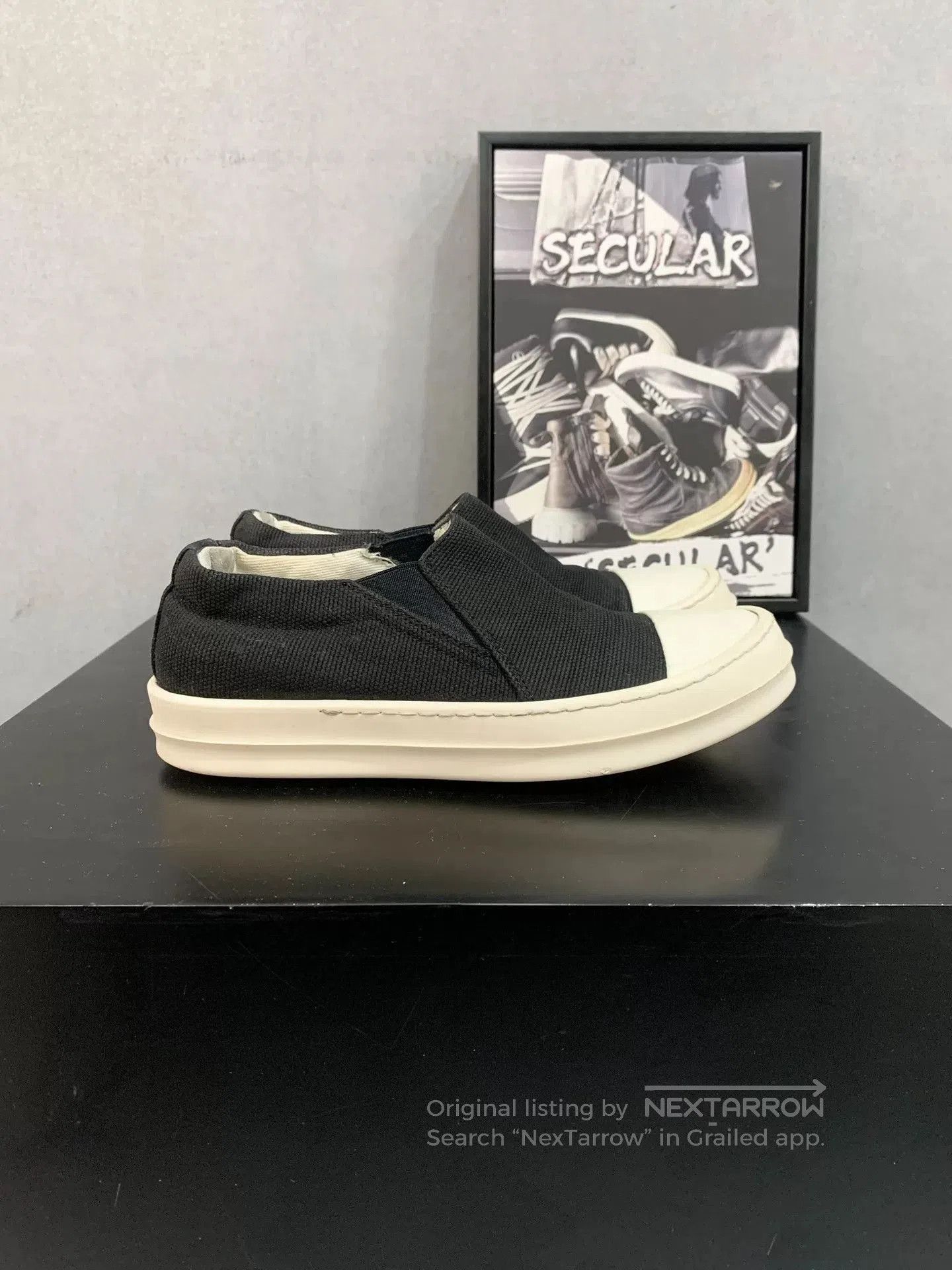 Rick Owens Drkshdw Rick Owens DRKSHDW Canvas Slip. Size US 5 / IT 35 - 2 Thumbnail