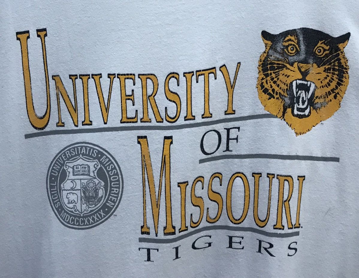 Fruit Of The Loom × Vintage Vintage University Missouri Of Tigers Made In Usa Shirt Size US XXL / EU 58 / 5 - 3 Thumbnail
