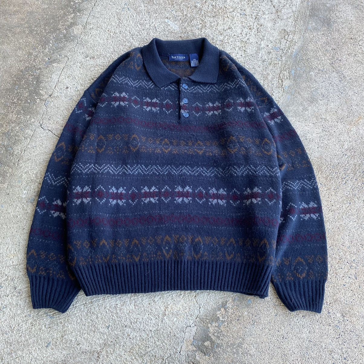 Coogi × Vintage Vintage 90’s Coogi Style Polo Oversized Baggy Sweater Size US L / EU 52-54 / 3 - 2 Thumbnail