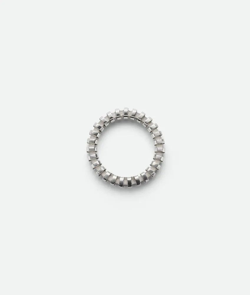 Bottega Veneta o1n1vont0425 Size: 17 / Brick Ring in Silver Size ONE SIZE - 3 Thumbnail