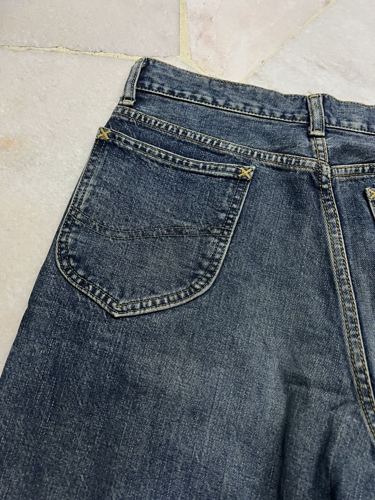 Japanese Brand 💥Baggy💥Vintage Lee Rider Selvedge Zipper Talon Washed Jean Size US 28 / EU 44 - 12 Thumbnail