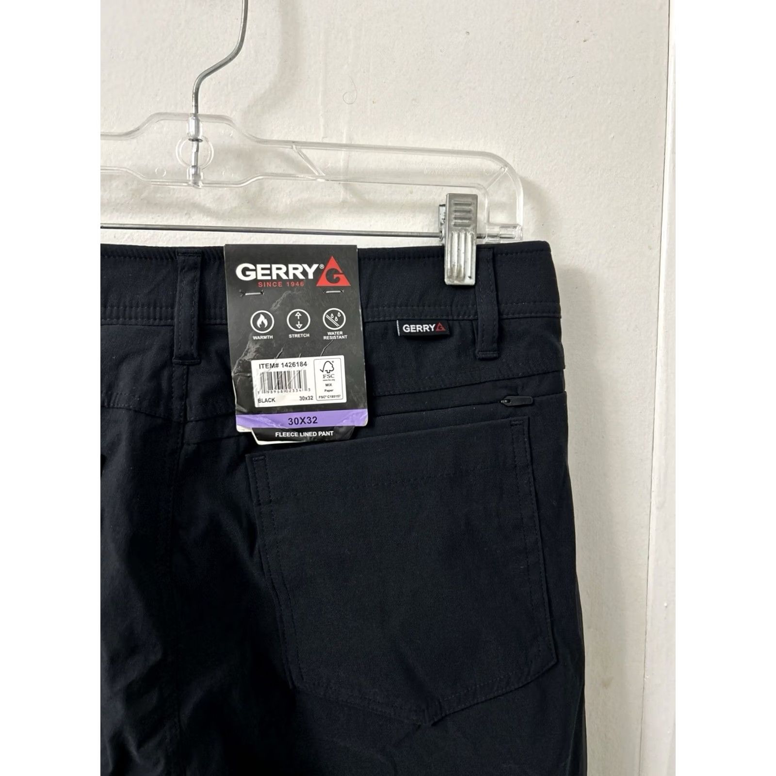 Vintage Gerry Fleece Lined Pants Mens 30x32 Black Water Resistant Stretch Pockets NWT Size US 30 / EU 46 - 4 Thumbnail
