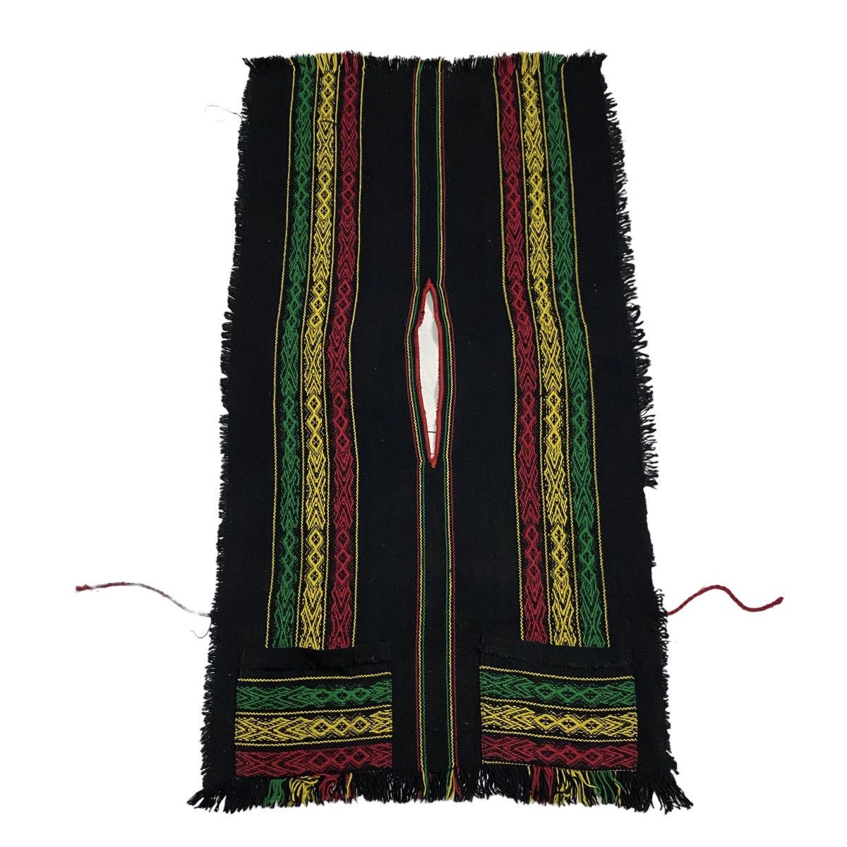 Handmade × Vintage Handmade Rasta poncho Size ONE SIZE - 9 Thumbnail