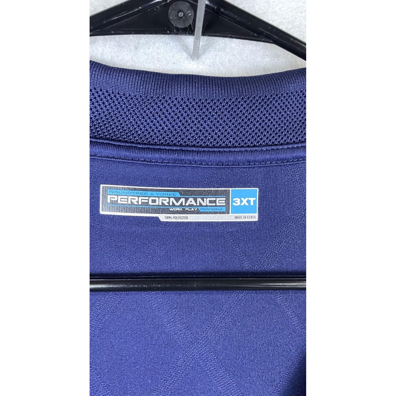 Roundtree & Yorke Roundtree & Yorke Blue Argyle Polo Shirt Mens 3XLT Big & Tall Short Sleeve Size US XXL / EU 58 / 5 - 2 Thumbnail