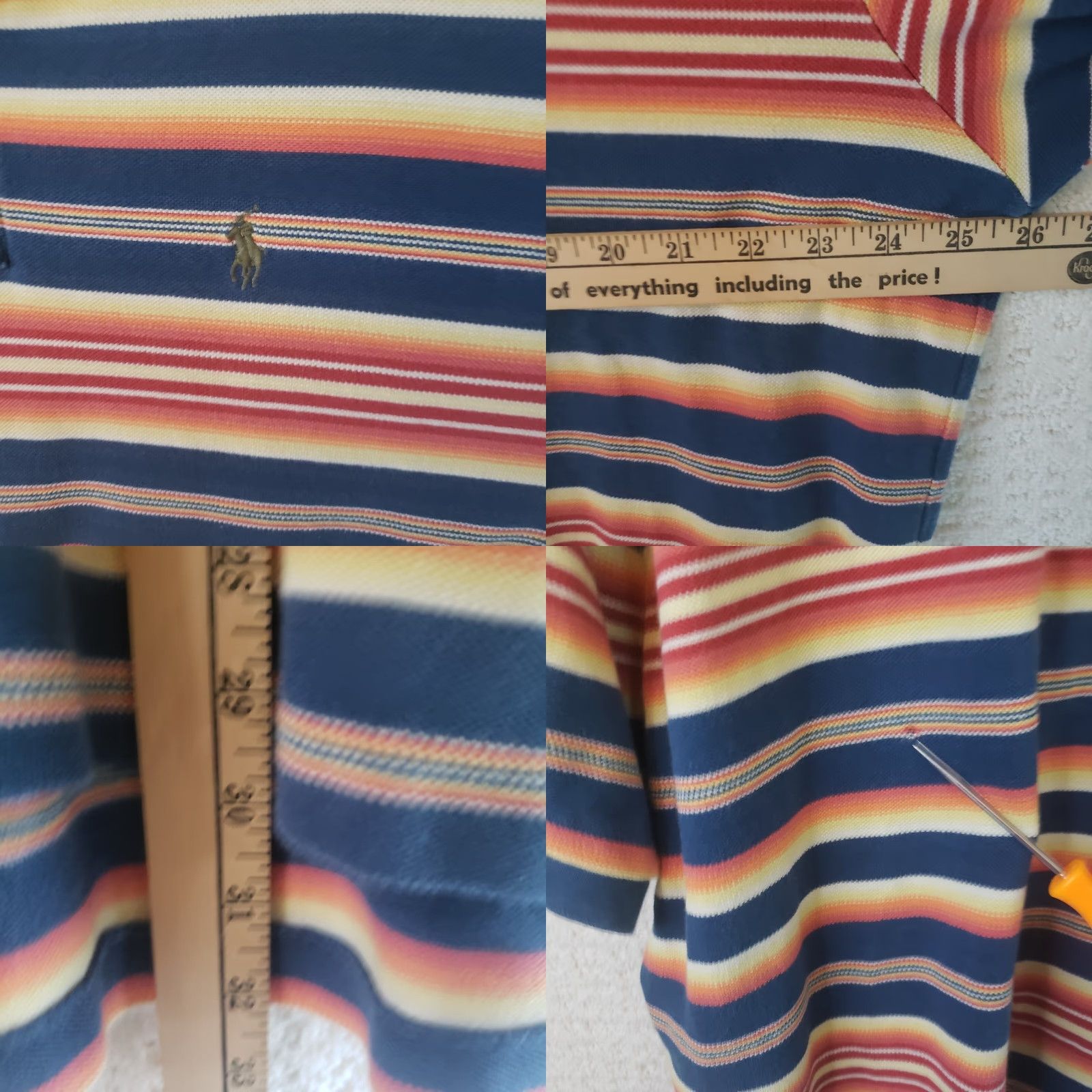 Ralph Lauren Polo Ralph Lauren Polo Shirt Multicolor Striped XL Men’s Regular Fit Short Sleeve Button-Down Collar 100% Cotton USA Flag Preppy Classic Size US XL / EU 56 / 4 - 9 Thumbnail
