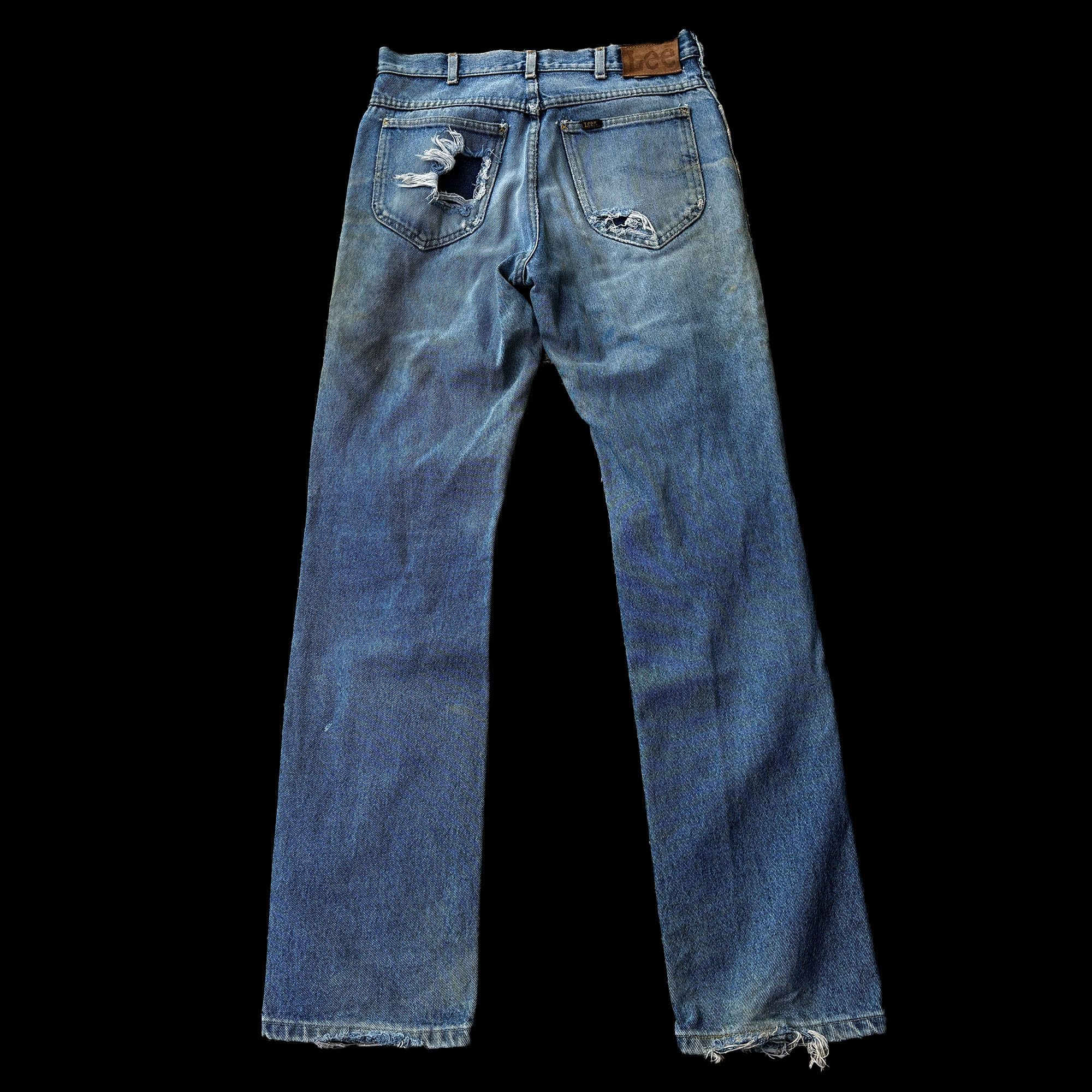 Lee Lee Vintage Distressed Bootcut Denim Made in America Size US 30 / EU 46 - 5 Thumbnail