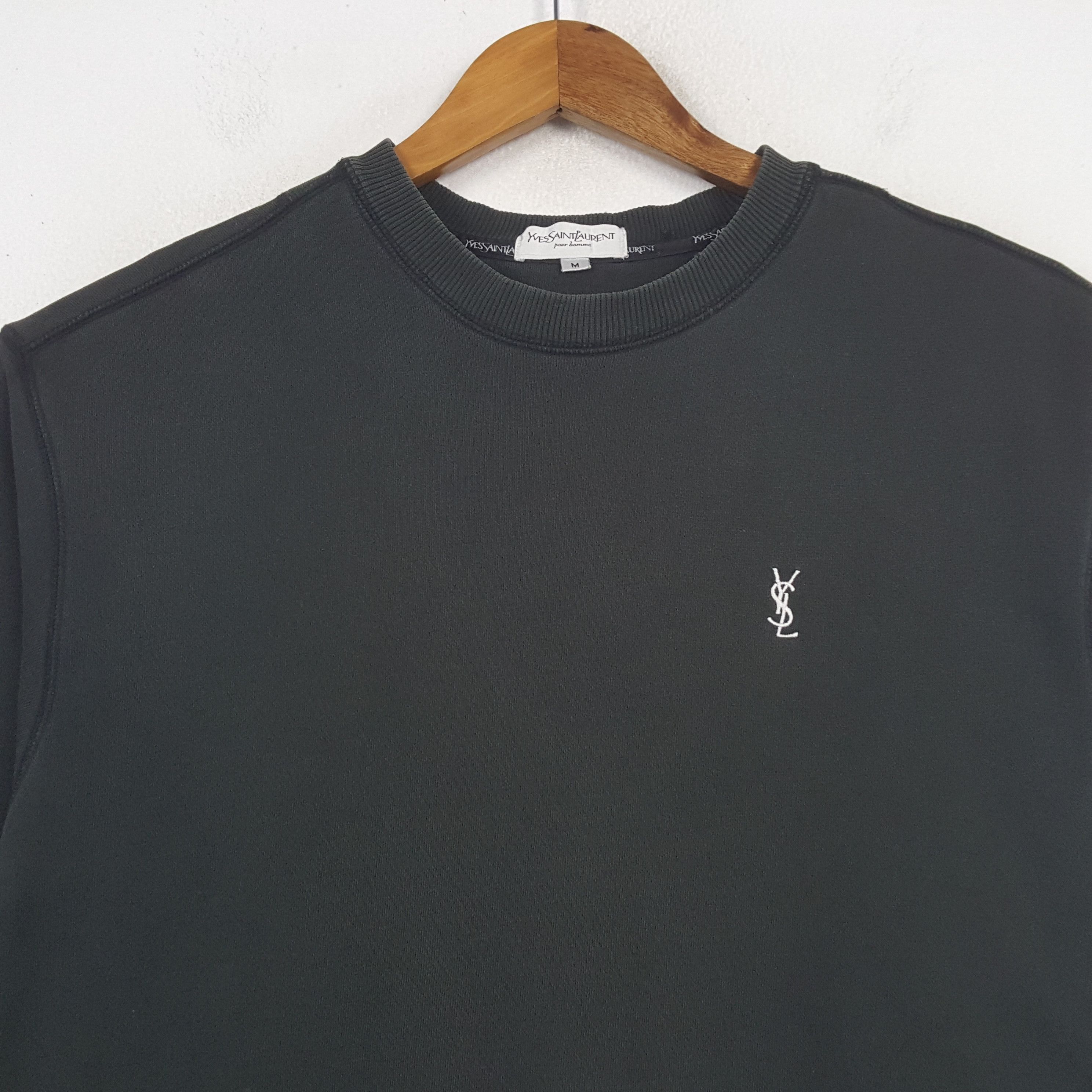 Vintage × Yves Saint Laurent Vintage YVES SAINT LAUREN Italian Fashion Sweatshirt C291N30 Size US M / EU 48-50 / 2 - 2 Thumbnail