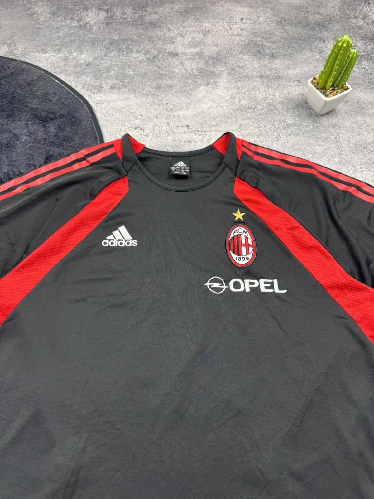 Adidas Vintage Adidas AC Milan Training Top Spellout Opel Big Logo Size US L / EU 52-54 / 3 - 5 Thumbnail
