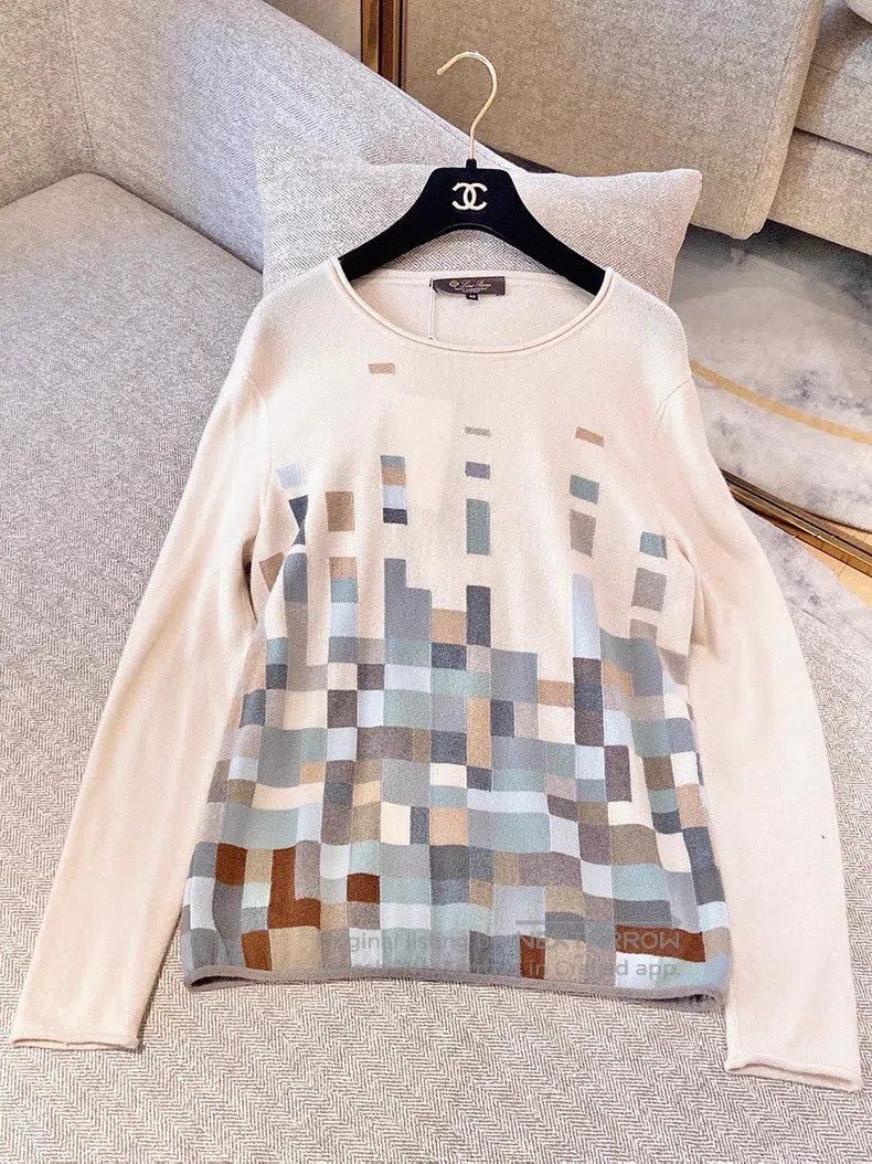 Loro Piana Loro Piana Mosaic Baby Cashmere Knit Top Size S / US 4 / IT 40 - 1 Thumbnail