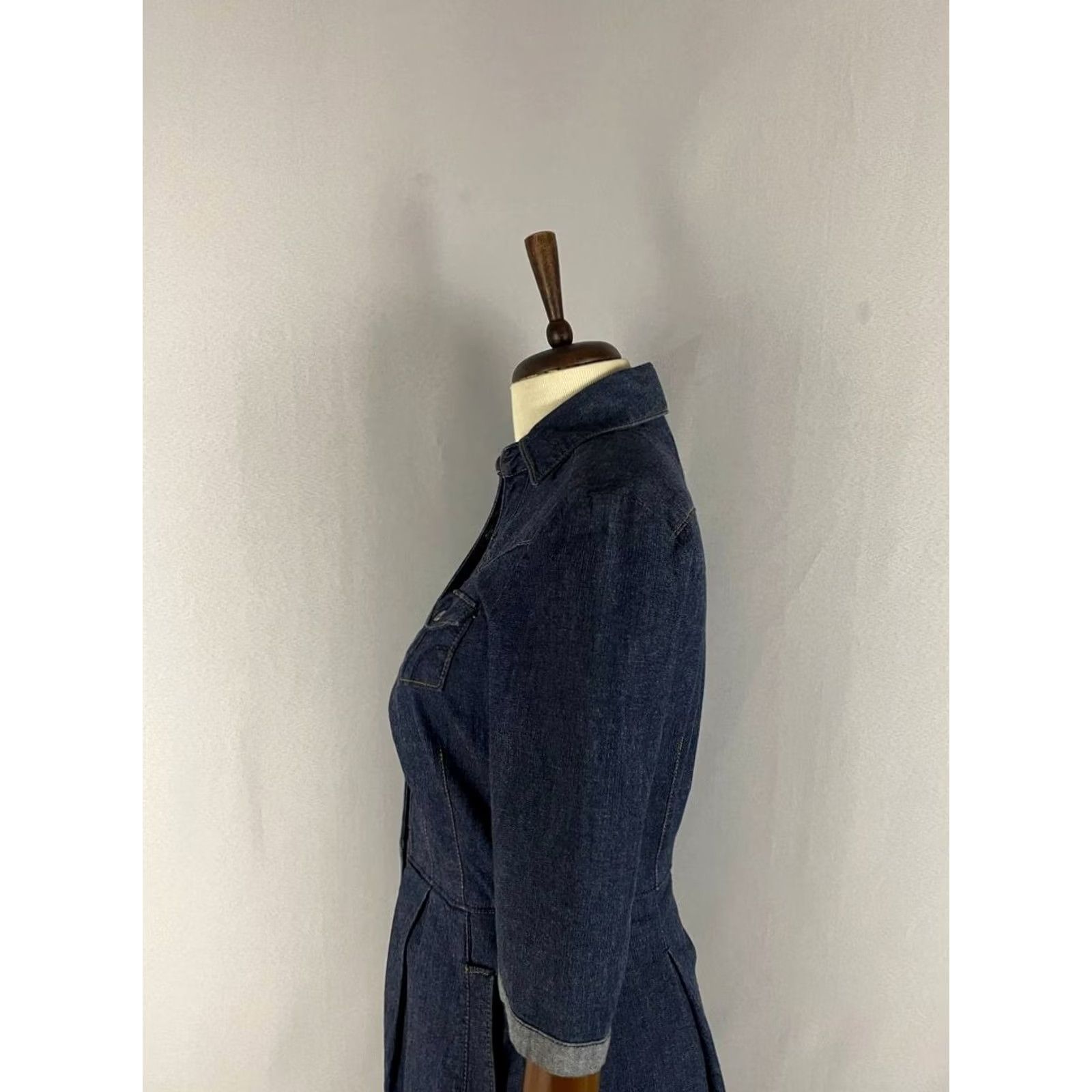 Miss Sixty Miss Sixty Maxi Dress Blue Half Sleeve Front Button Collared L Womens Size L / US 10 / IT 46 - 7 Thumbnail