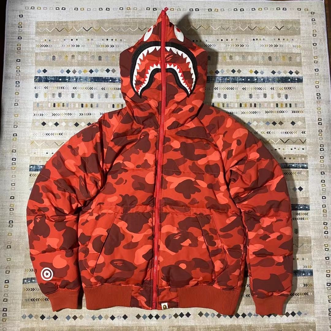 Bape shark down jacket sale