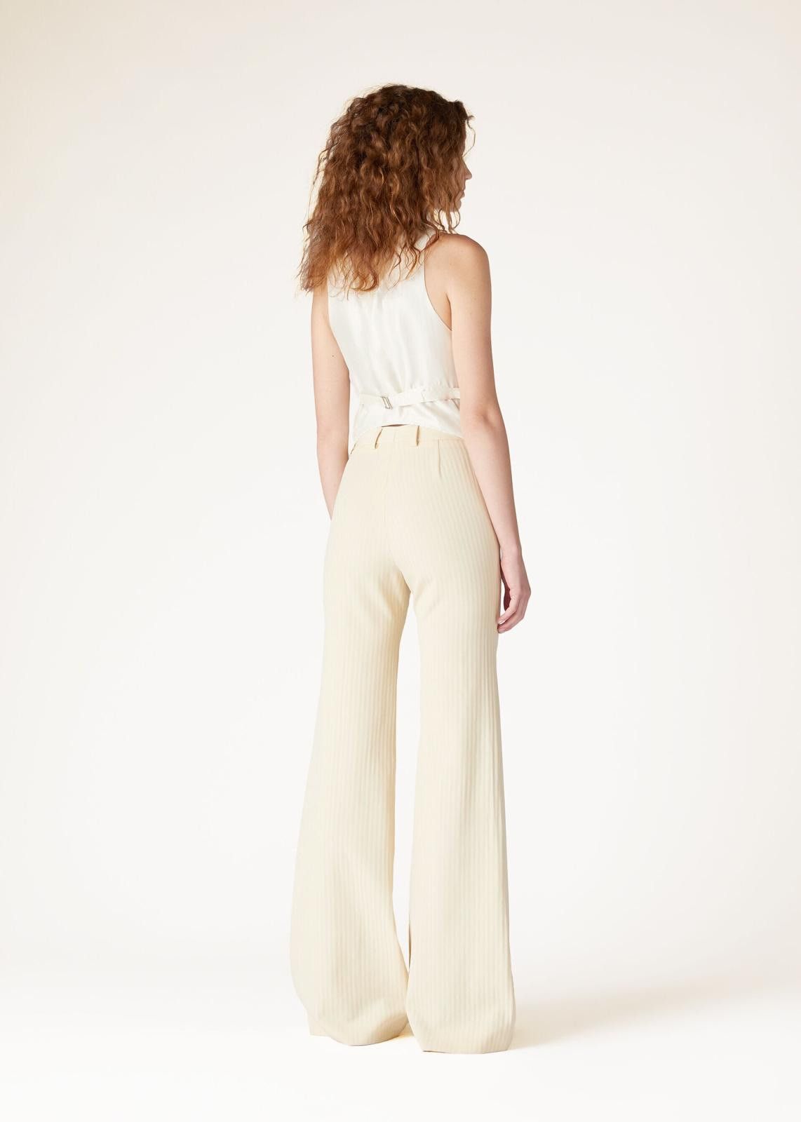 Loro Piana o1srvl11e0425 FAO0424 Jose Wool Trouser in Ivory Size 26" / US 2 / IT 38 - 5 Thumbnail