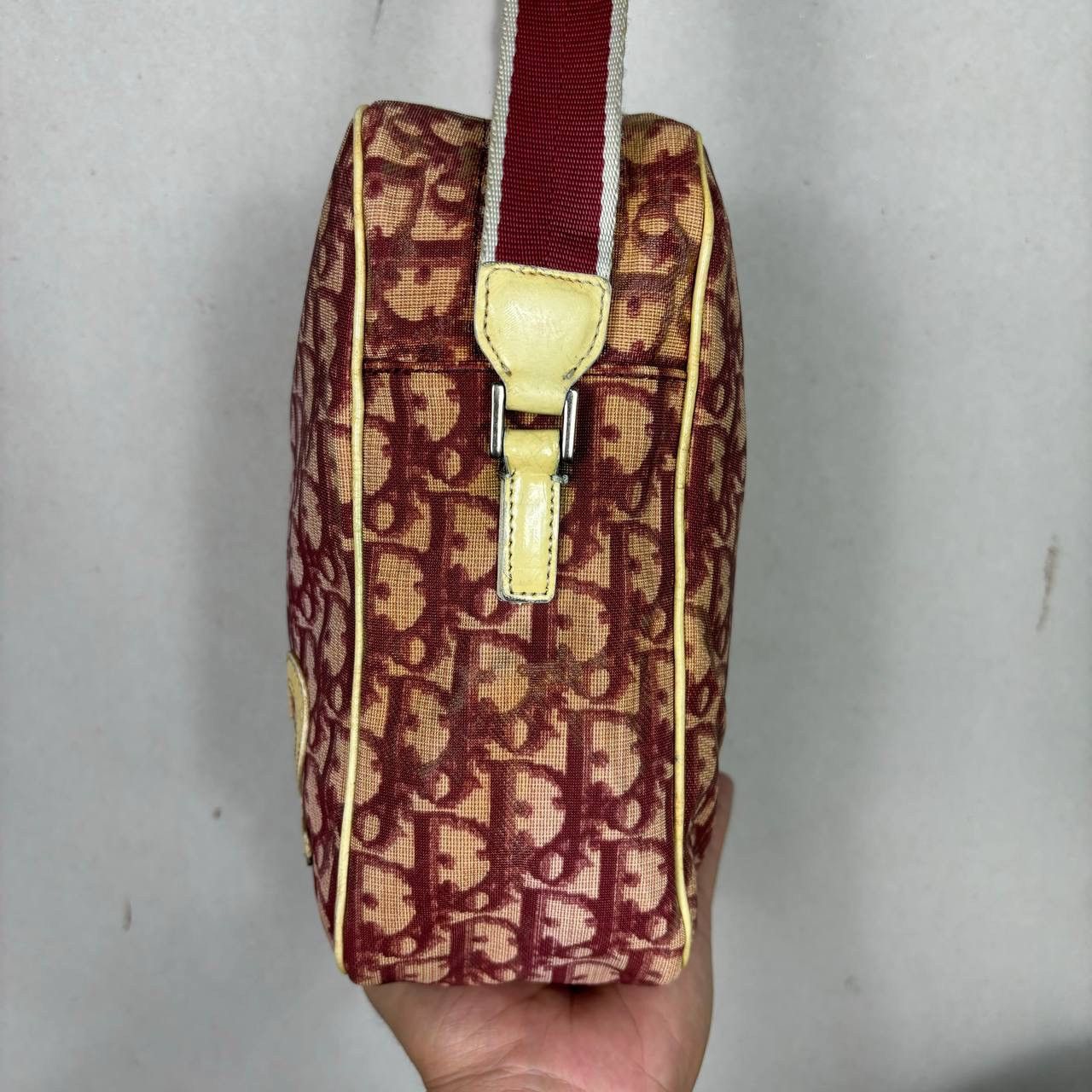 Dior Dior Vintage Trotter Messenger Bag No 2 Burgundy Galliano Size ONE SIZE - 6 Thumbnail