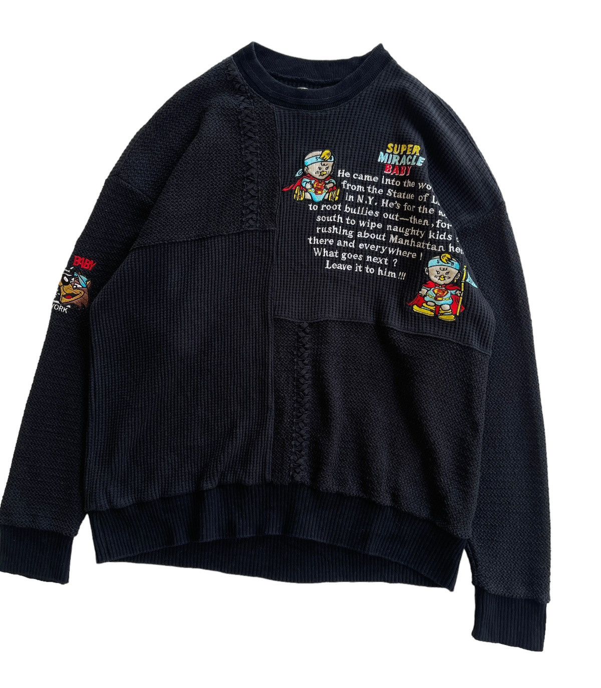 Japanese Brand Vintage Super Miracle Baby Hybrid Sweater Size US L / EU 52-54 / 3 - 6 Thumbnail