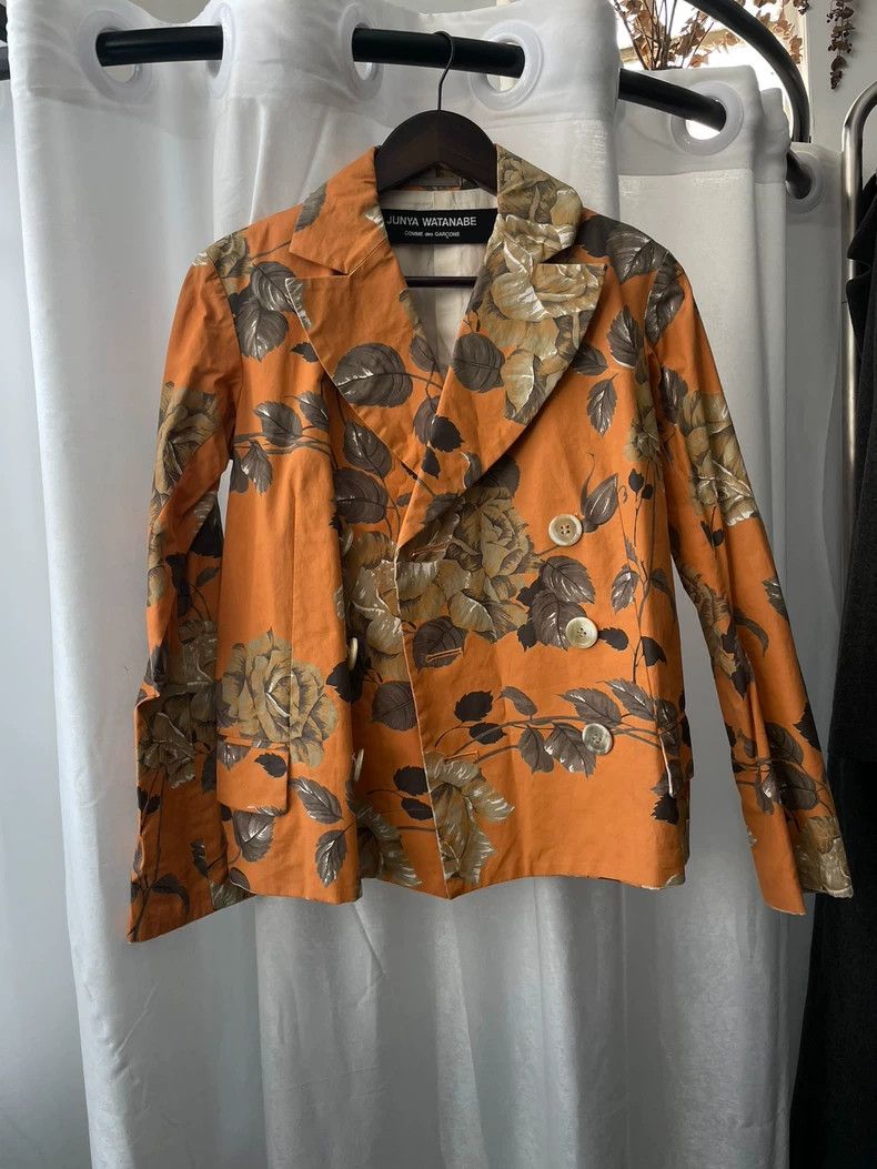 Junya Watanabe JUNYA WATANABE Vintage Rose Print Blazer Size M / US 6-8 / IT 42-44 - 1 Thumbnail