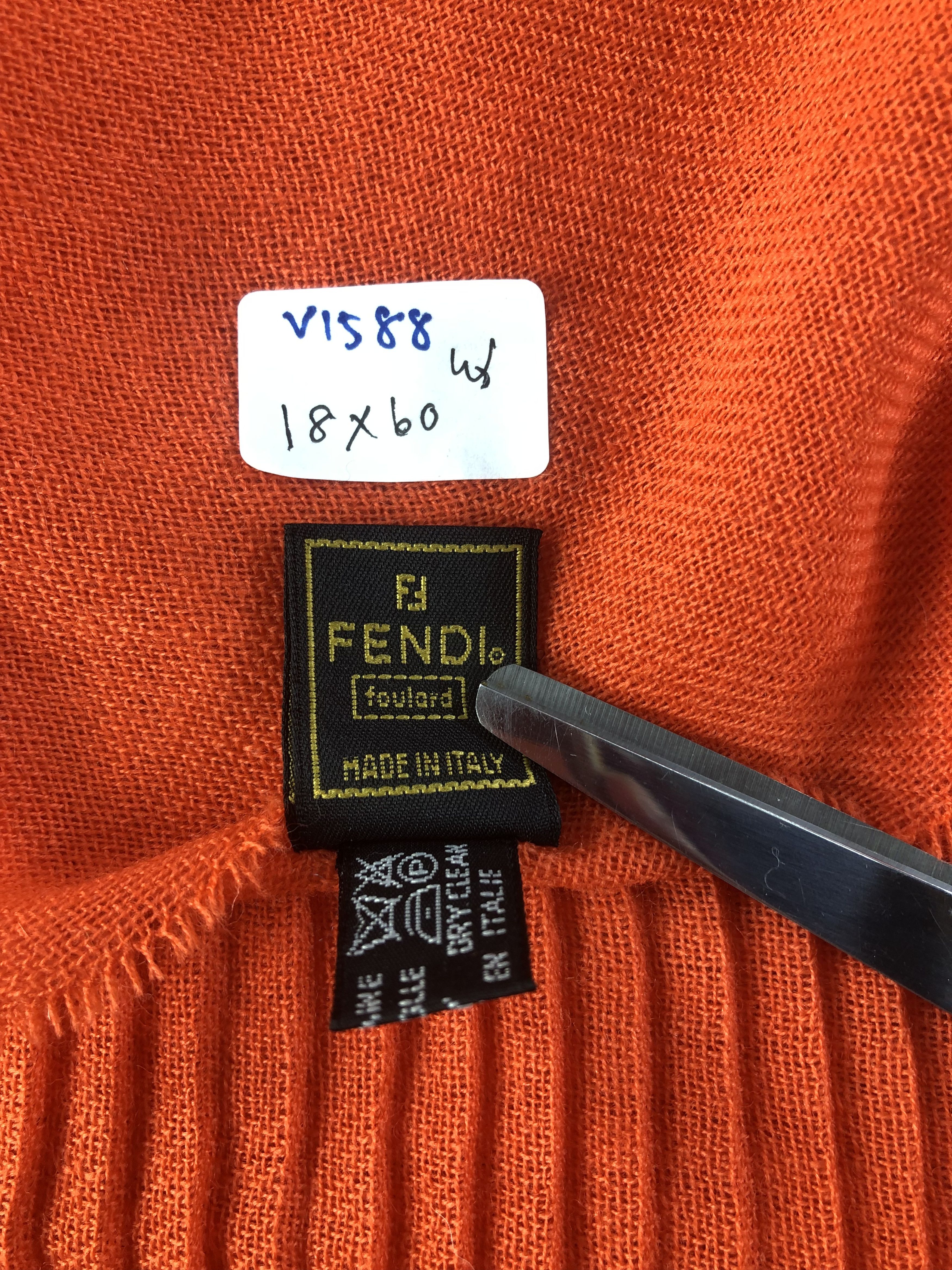 Fendi FENDI FF Pleated Scarf Muffler V1588 Size ONE SIZE - 7 Thumbnail