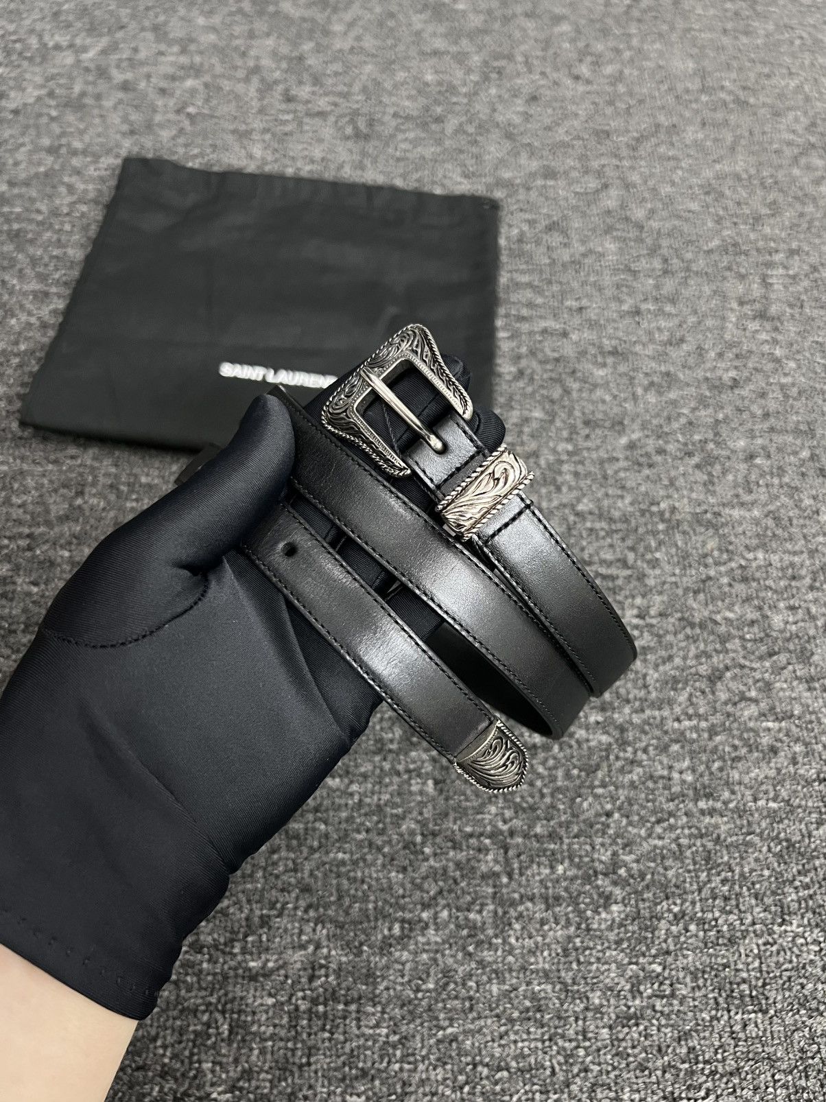 Hedi Slimane Saint Laurent Western Buckle Belt 2014ss Size ONE SIZE - 1 Thumbnail