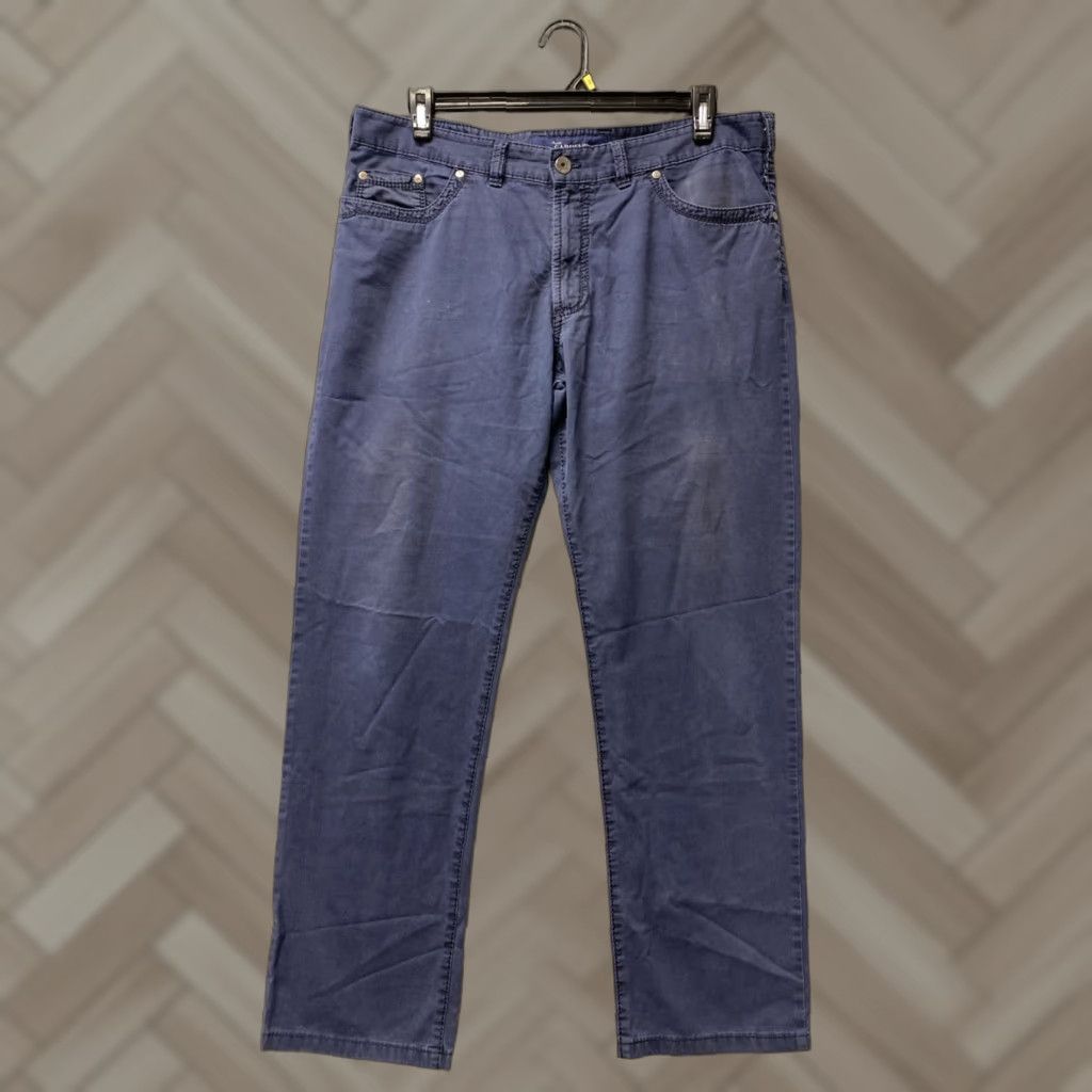 Vintage ATELIER GARDEUR Pants Mens Size 38x30 Regular Chino Navy 5-Pocket Straight Mid-Rise Button Zipper Cotton Blend Casual Pants Mens Size US 38 / EU 54 - 1 Thumbnail