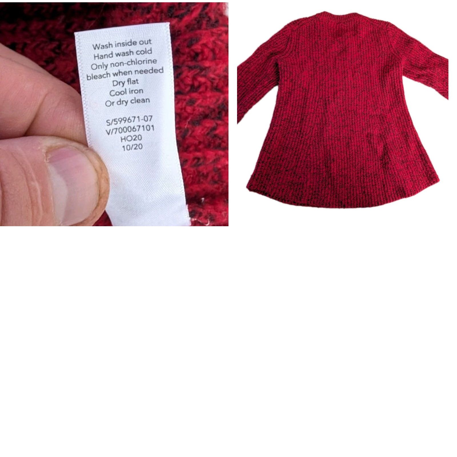 Athleta Athleta Sierra Sweater Red & Black Marled Wool Blend Chunky Knit Crewneck S Size S / US 4 / IT 40 - 9 Thumbnail