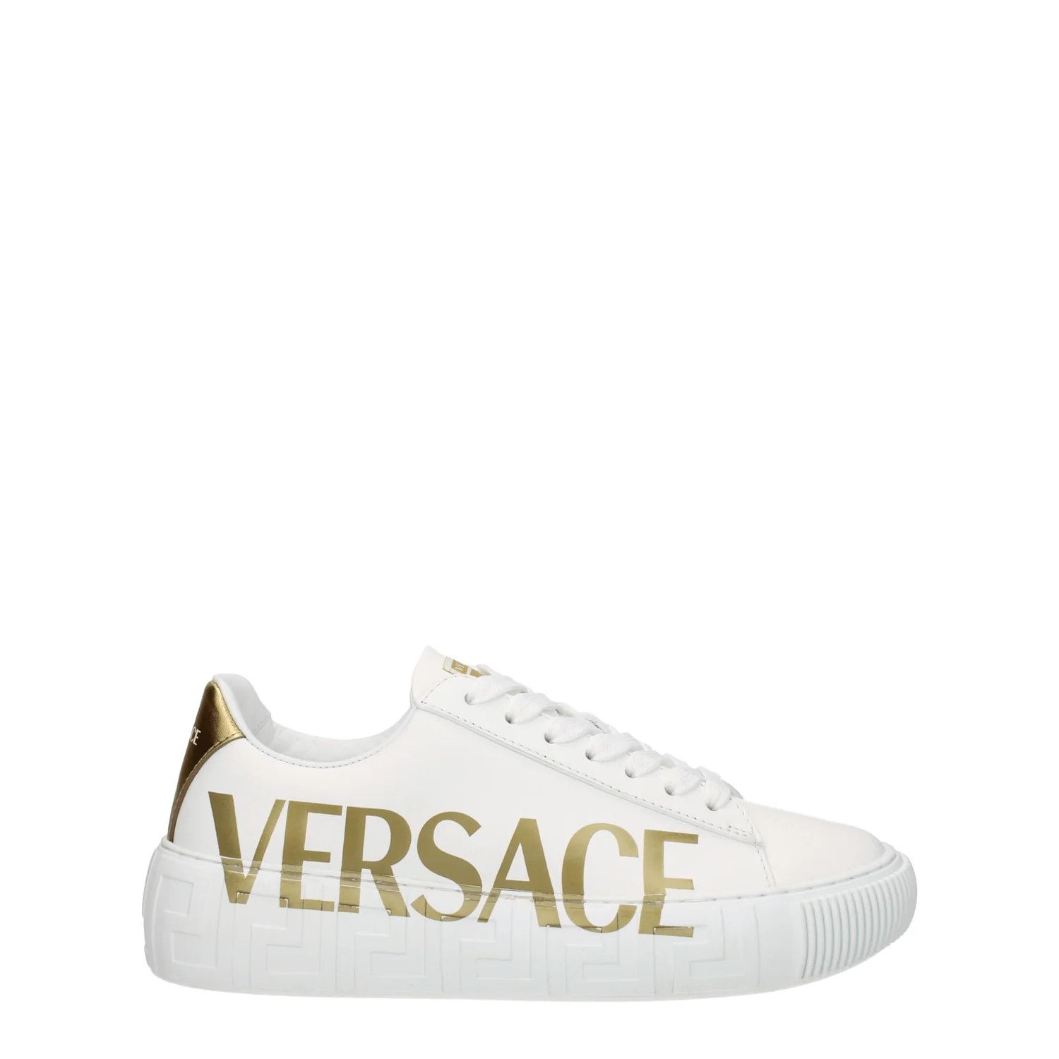 Versace ob1o1e0125 Leather Low-Top Sneakers in White Size US 5.5 / IT 35.5 - 1 Thumbnail