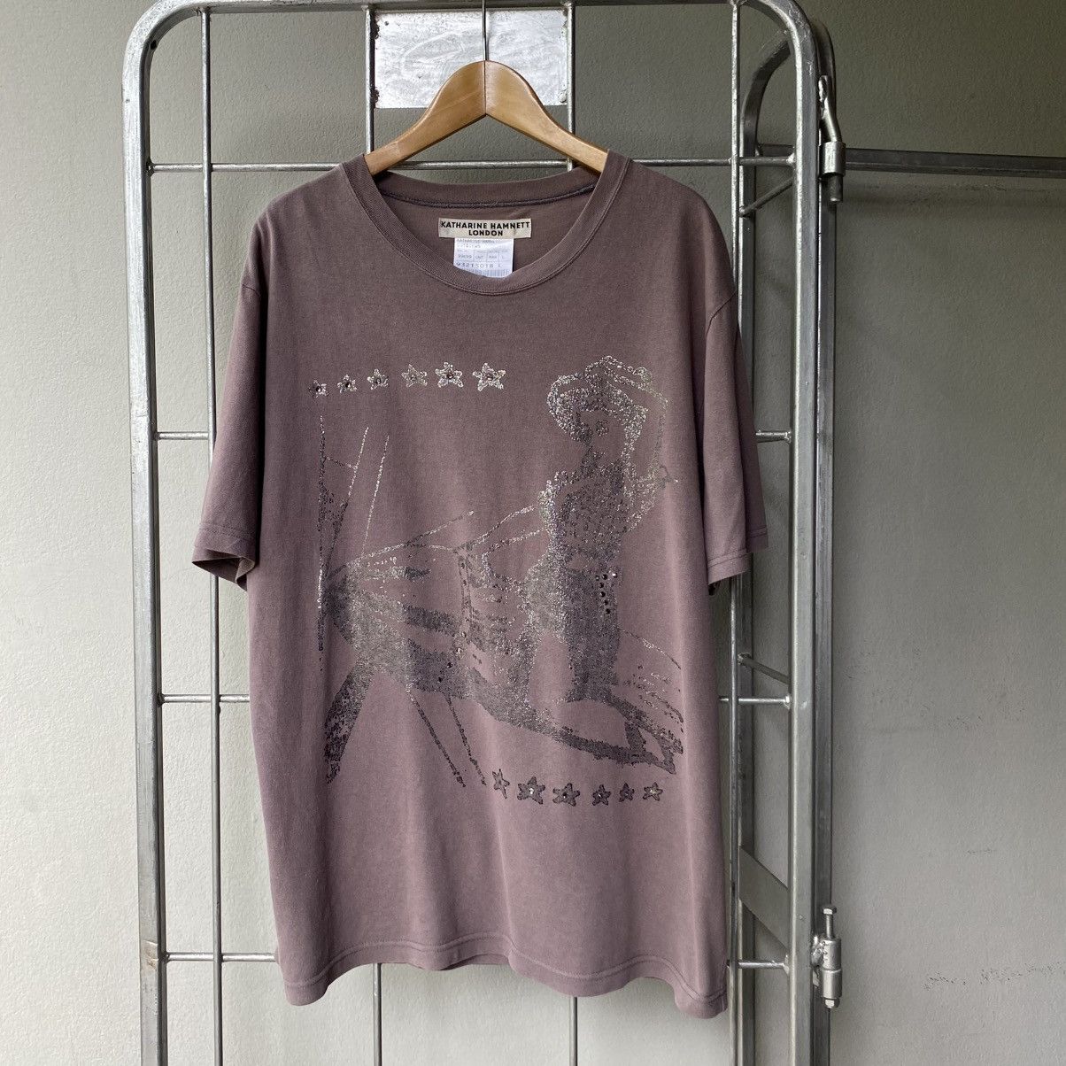 Katharine Hamnett London Katharine Hamnett London Mauve Graphic Print T-Shirt Size US L / EU 52-54 / 3 - 13 Thumbnail