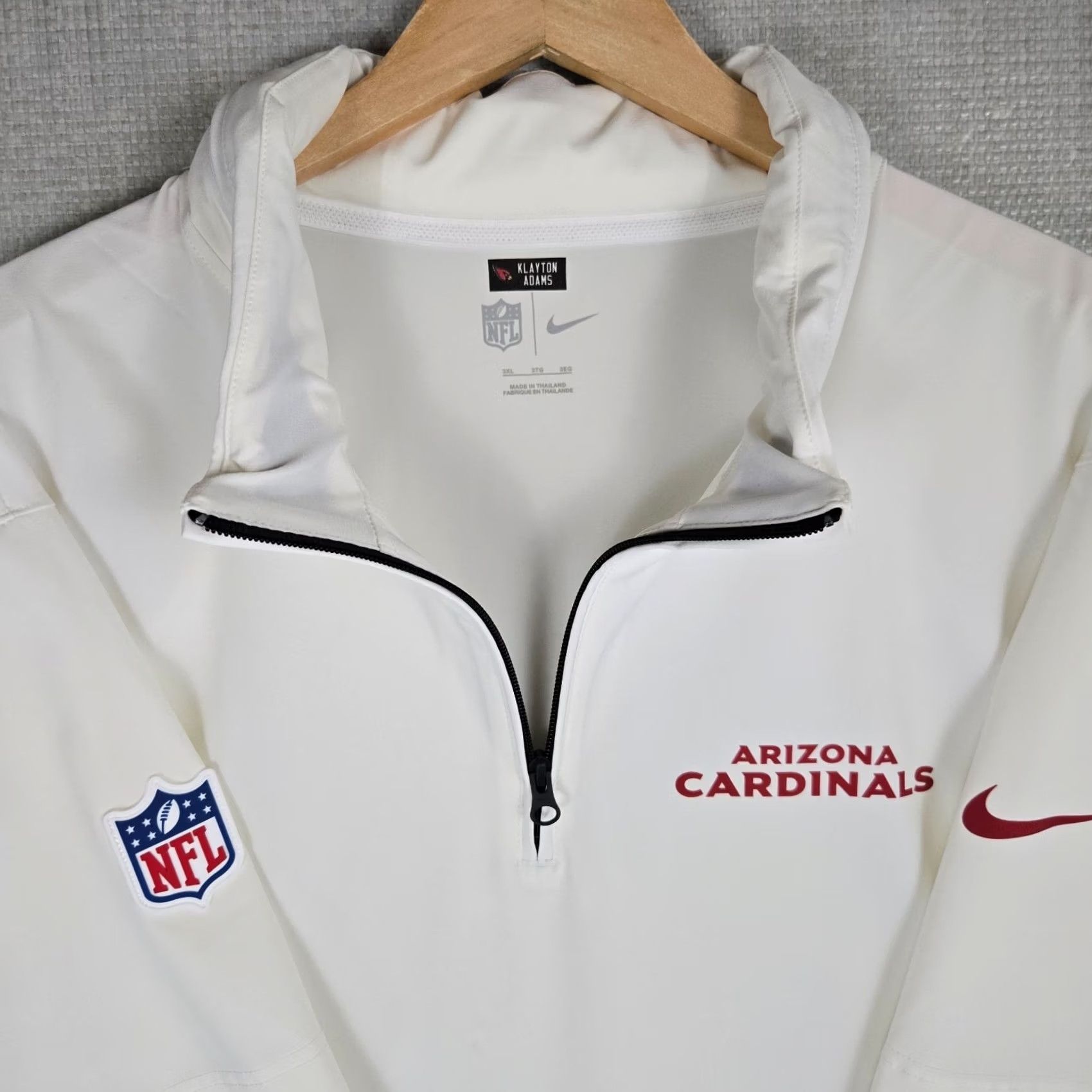 Nike Nike Arizona Cardinals Men's 3XL Windbreaker Jacket Hooded 1/4 Zip Softshell Dri-Fit Centered Klayton Adams Cowboys OC NM Size US XXL / EU 58 / 5 - 3 Thumbnail