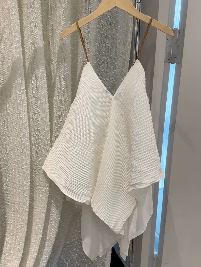 Loewe LOEWE White pleated suspenders Size XXS / US 00 / IT 34 - 4 Thumbnail