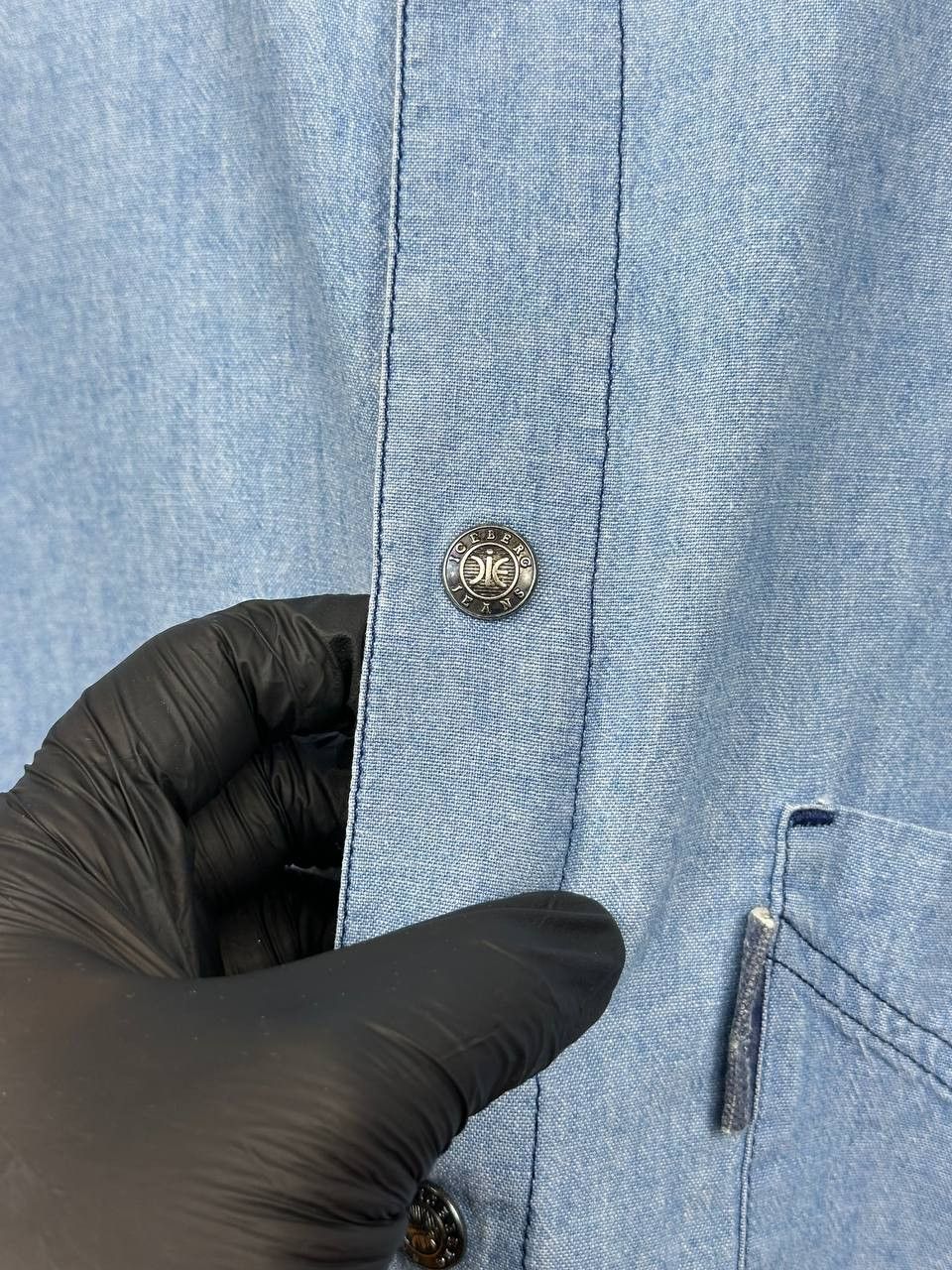 Iceberg ICEBERG Elvis Presley Denim Shirt Rare Vintage Italy Jeans Size US L / EU 52-54 / 3 - 14 Thumbnail