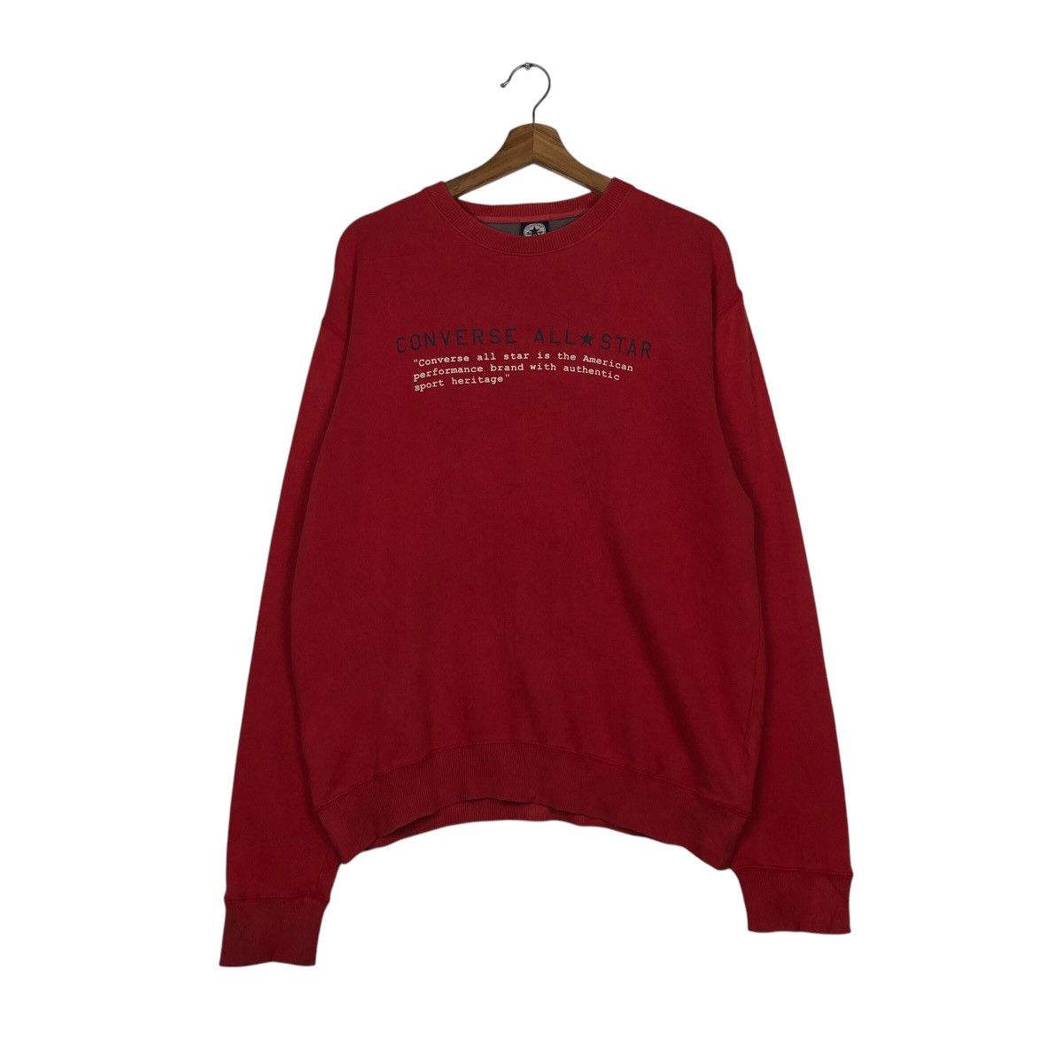 Japanese Brand 📌Vintage Sweatshirt Converse All Star Big Logo Size US M / EU 48-50 / 2 - 2 Thumbnail