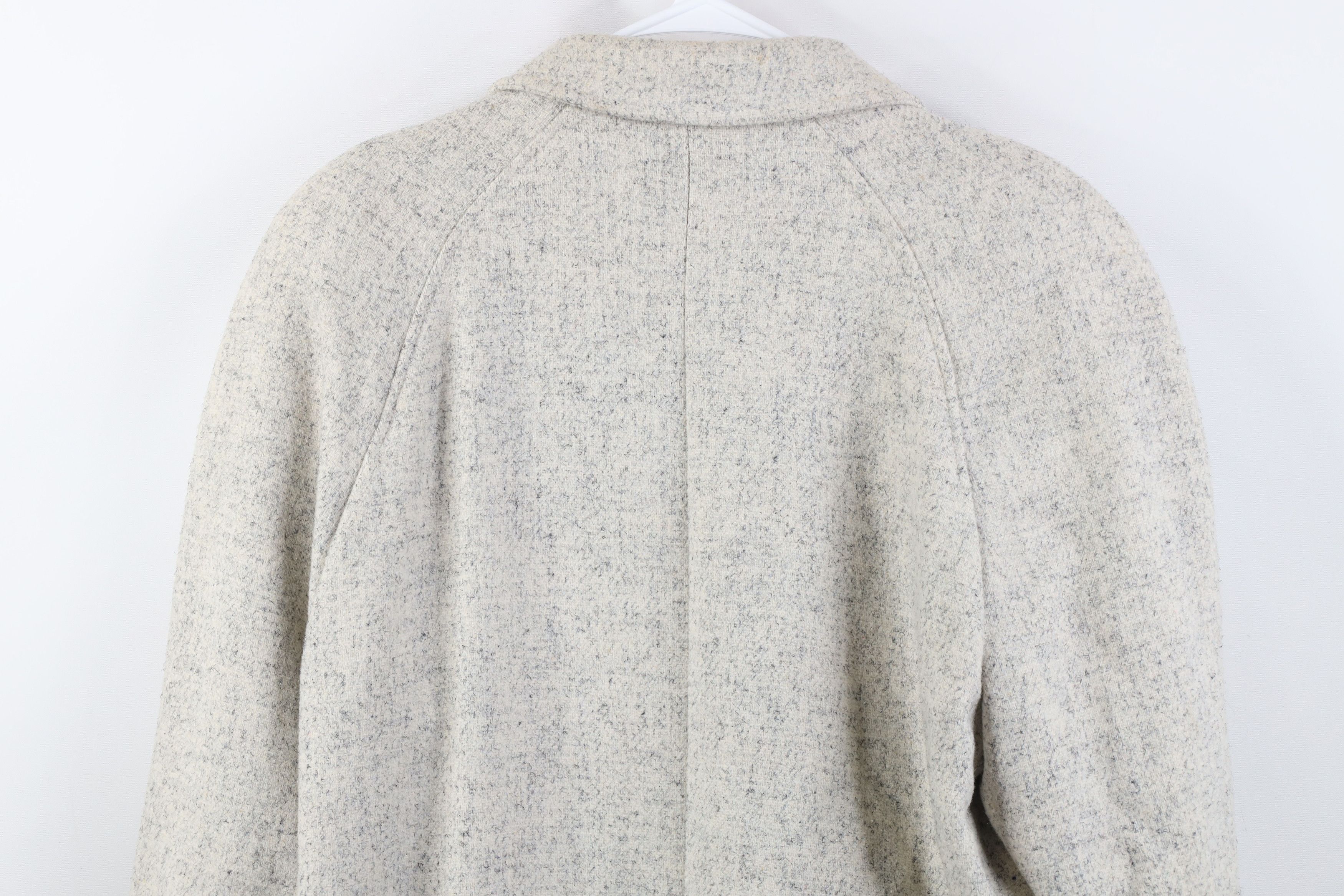 Vintage Deadstock Vintage 70s Wool Tweed Overcoat Jacket Gray USA Size US XXL / EU 58 / 5 - 16 Thumbnail