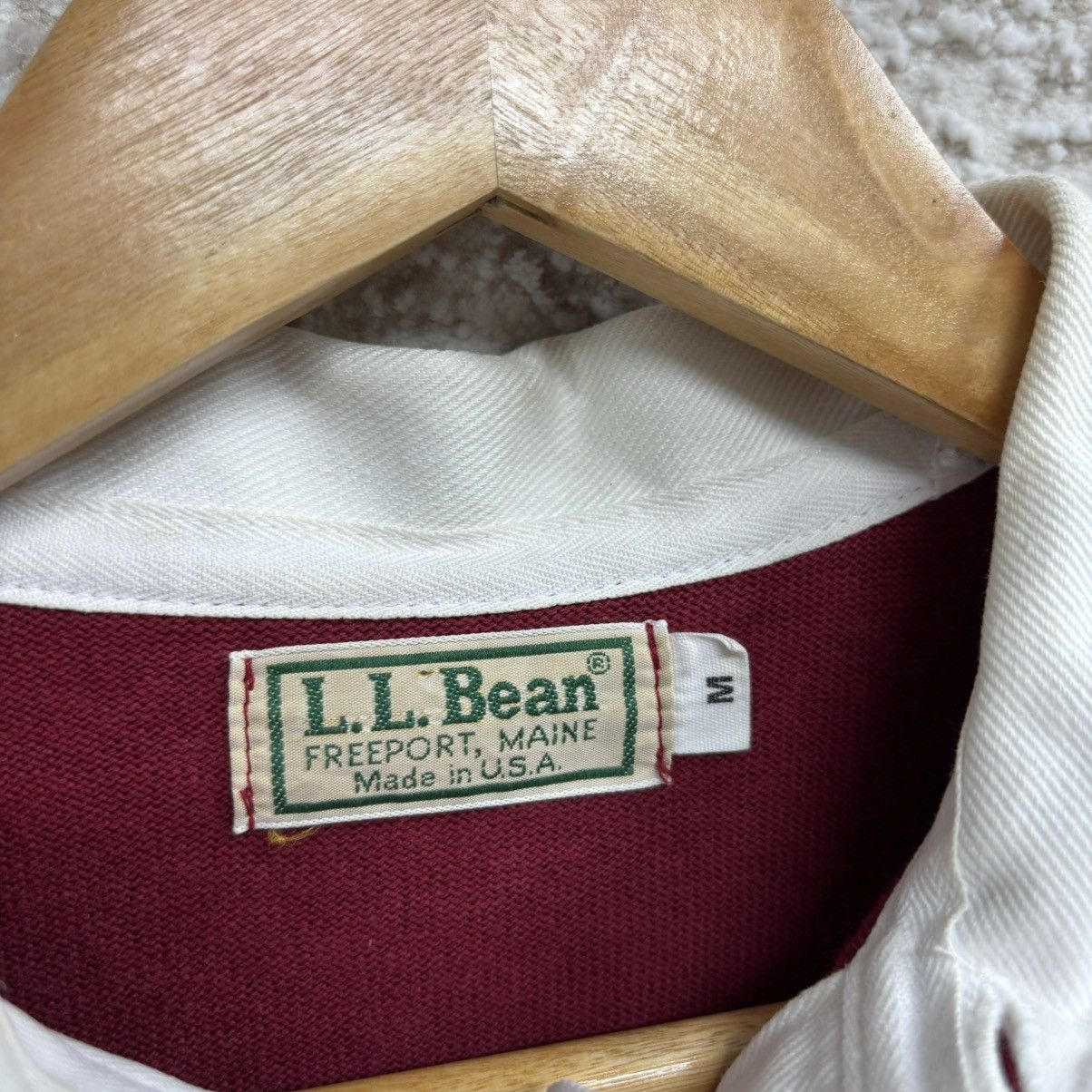 L.L. Bean × Vintage 90s Vintage LL. Bean Rugby Shirt Size US M / EU 48-50 / 2 - 4 Thumbnail