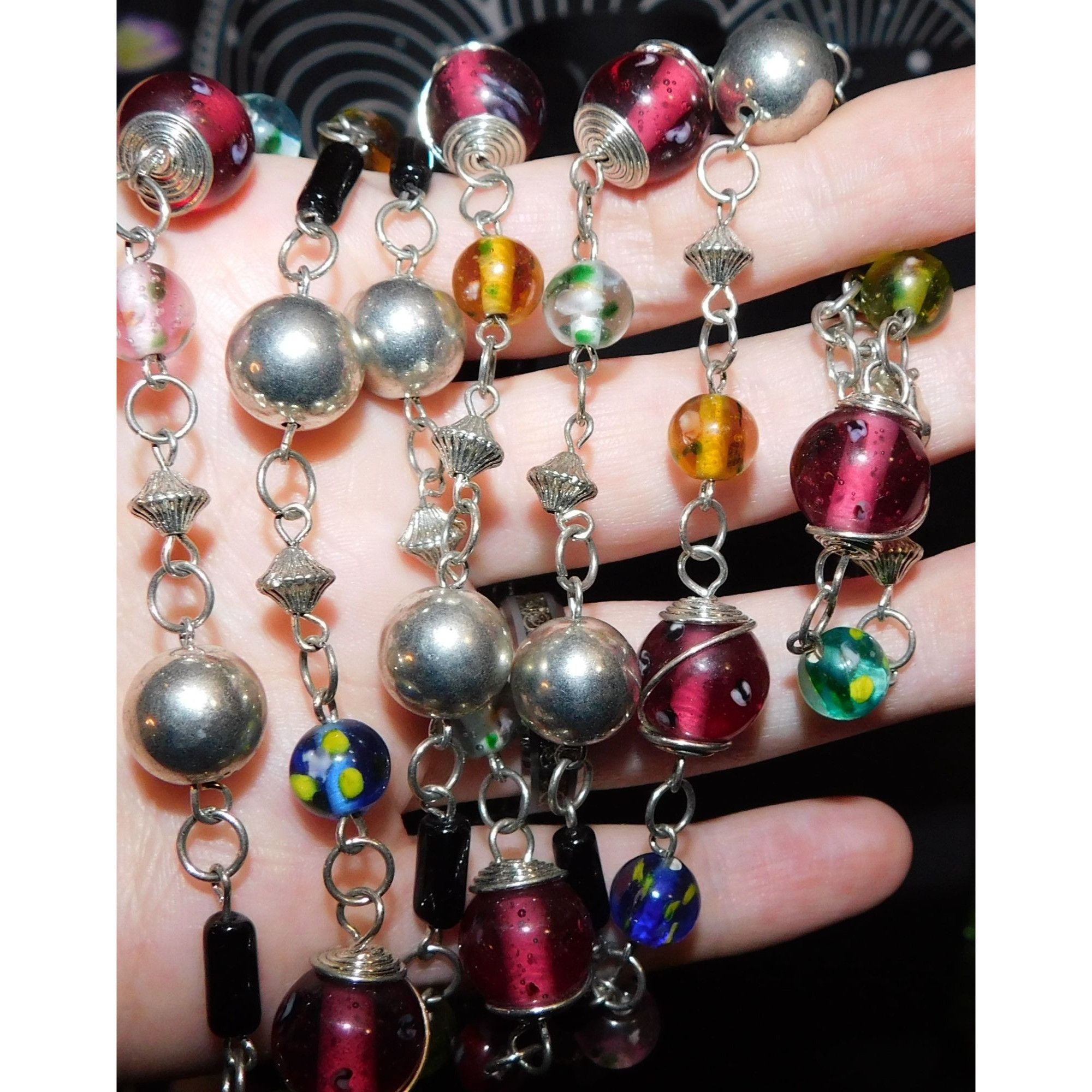 Other Rainbow Glass Beaded Extra Long Necklace Size ONE SIZE - 4 Thumbnail
