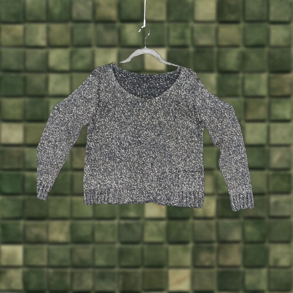 Eileen Fisher VINTAGE Eileen Fisher Sweater Womens Small Cotton Black And White Flecks Boxy Pockets Size S / US 4 / IT 40 - 1 Thumbnail