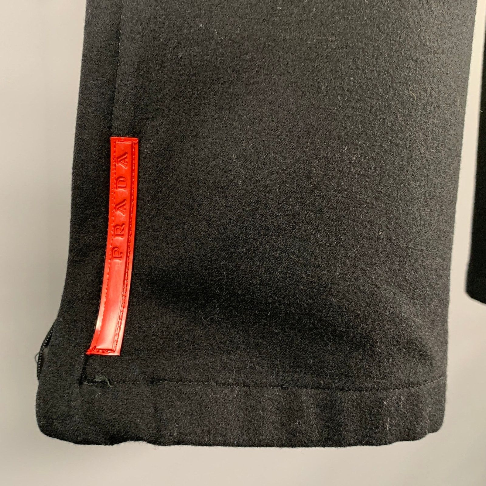 Prada PRADA Size M Black Wool Wide Leg Casual Pants Size US 32 / EU 48 - 2 Thumbnail