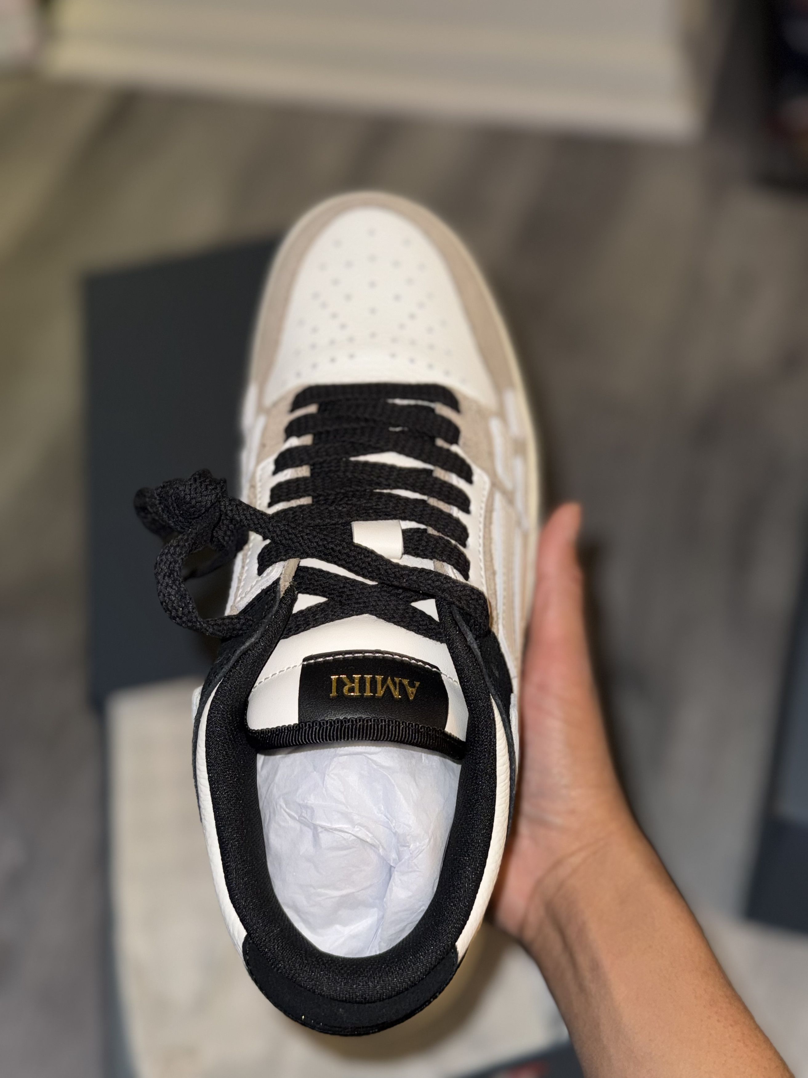 Amiri Amiri Skel Low Distressed Black/Tan Size US 9 / EU 42 - 2 Thumbnail