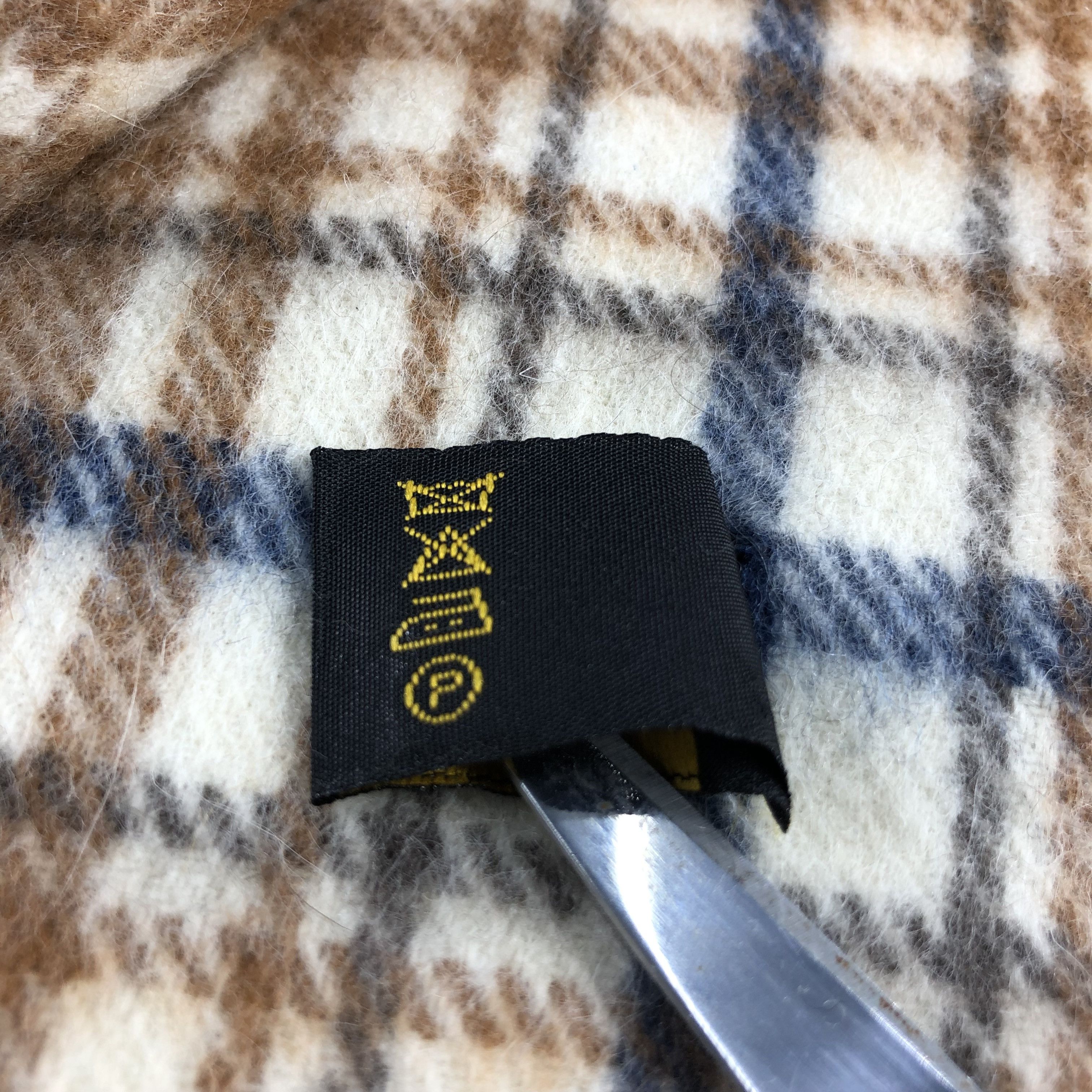 Lancel Lancel Tartan Wool Angora Scarf Muffler V939 Size ONE SIZE - 6 Thumbnail