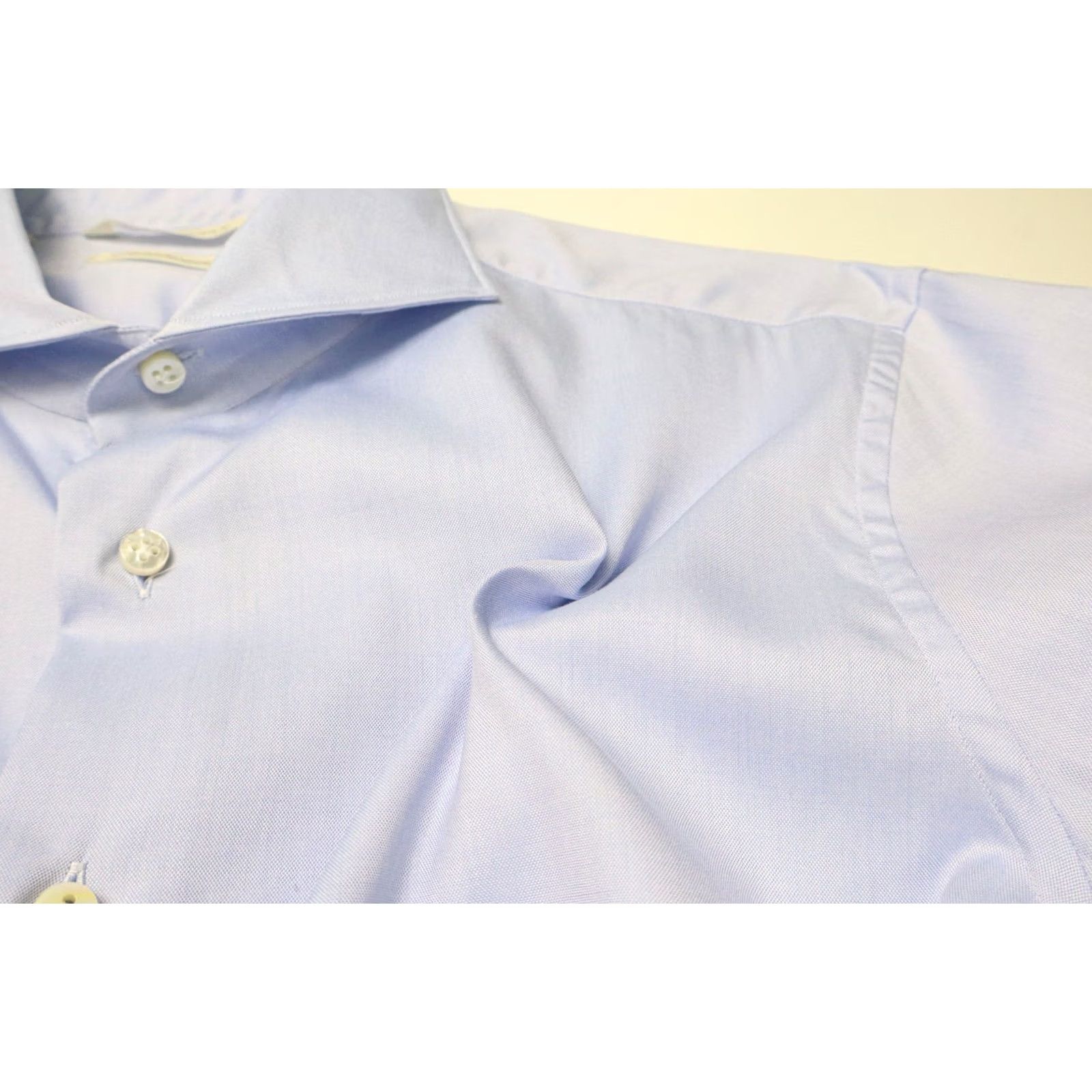 Suitsupply SUITSUPPLY Formal Shirt Men's Custom Made Extra Slim Fit Long Sleeve Blue 41/16 Size 42R - 4 Thumbnail