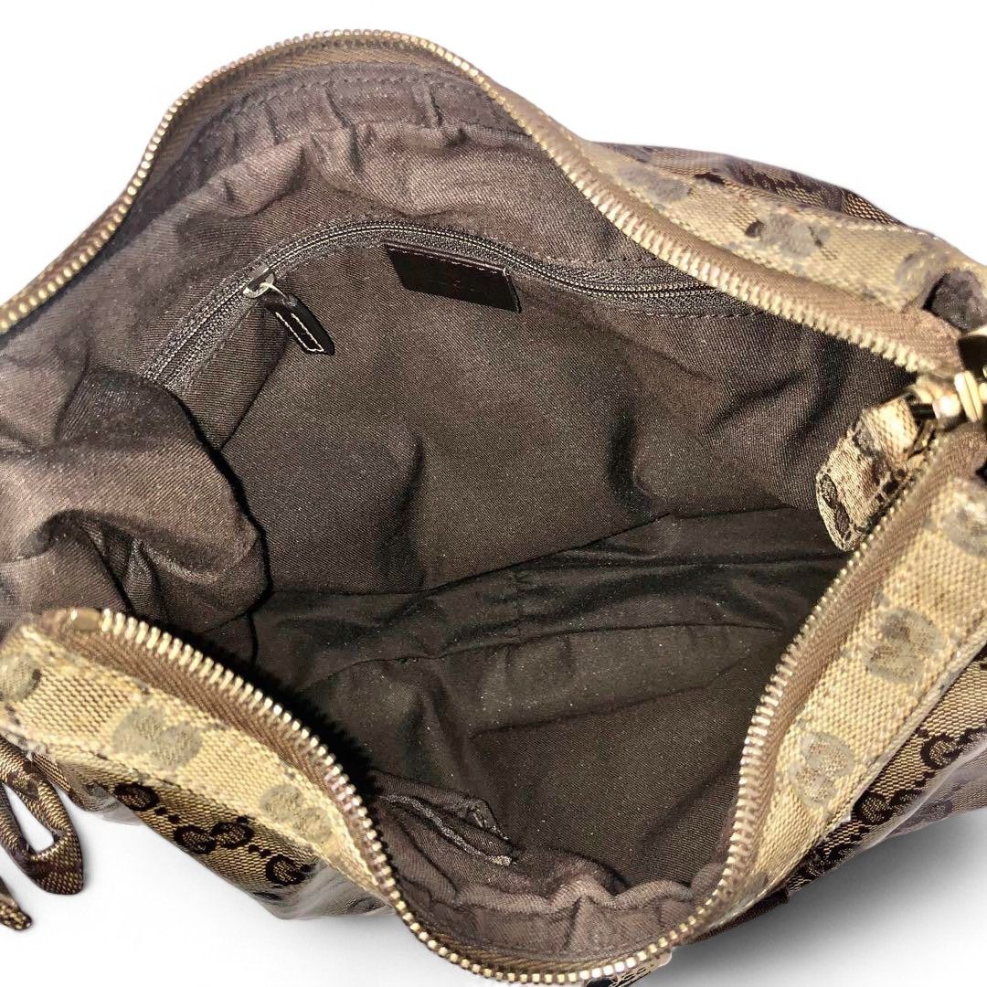 Gucci Gucci - Canvas Leather One Shoulder Bag Beige Sherry Abbey Size ONE SIZE - 7 Thumbnail