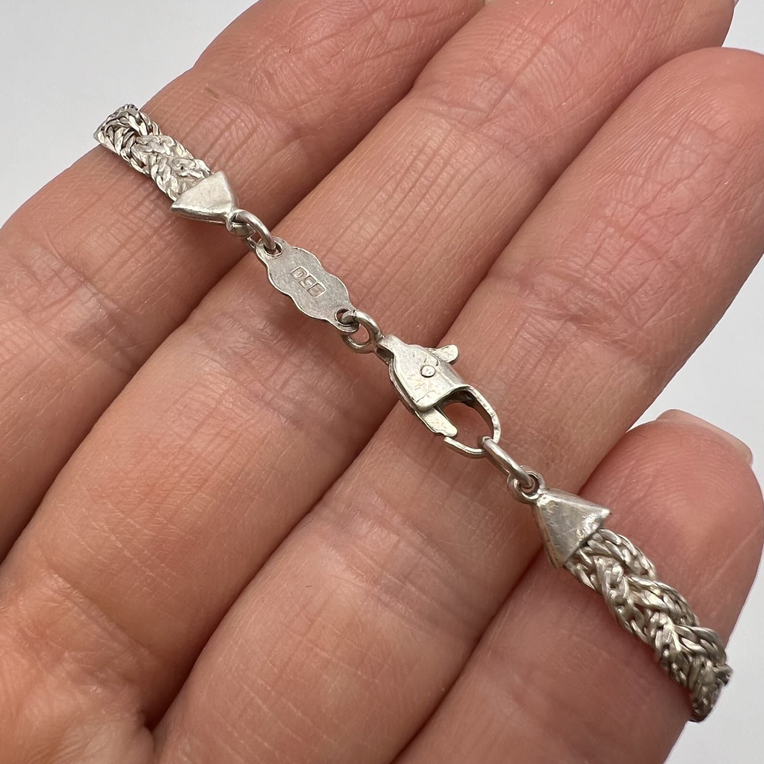 Sterling Silver Vintage Sterling Silver 925 Woven Chain Women's Men's Signed Size ONE SIZE - 5 Thumbnail