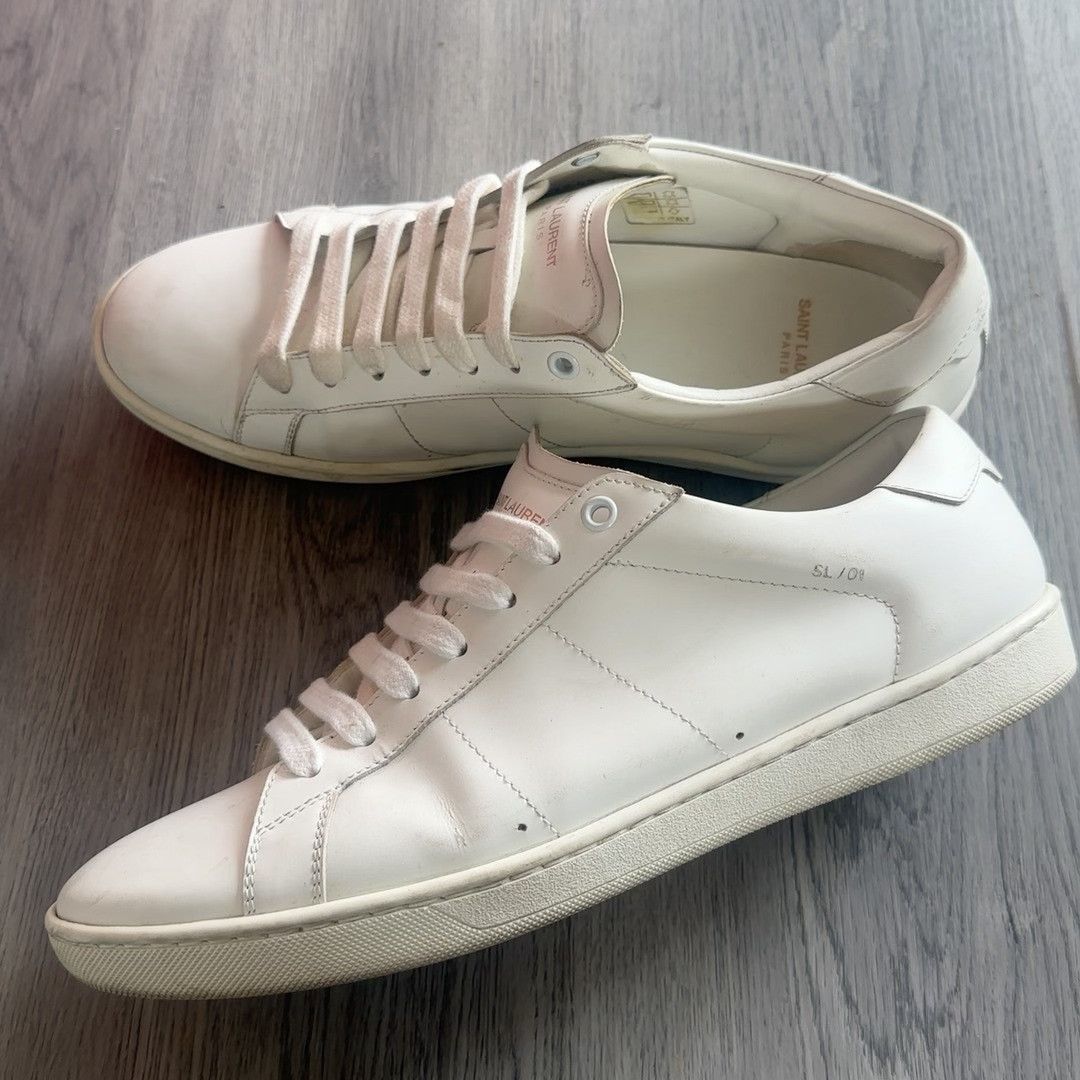 Hedi Slimane Saint Laurent SL01 Low-Top White Sneakers Size US 10 / EU 43 - 1 Thumbnail
