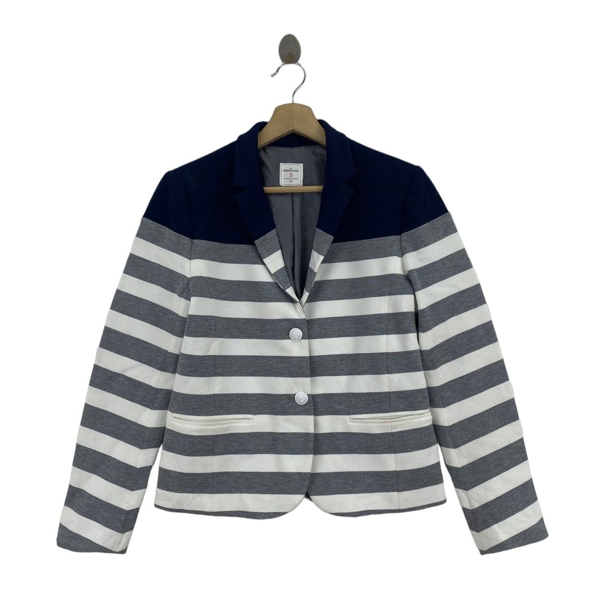 THE MODERN BLAZER By Gap Stripes Multi Color Blazer Coat
