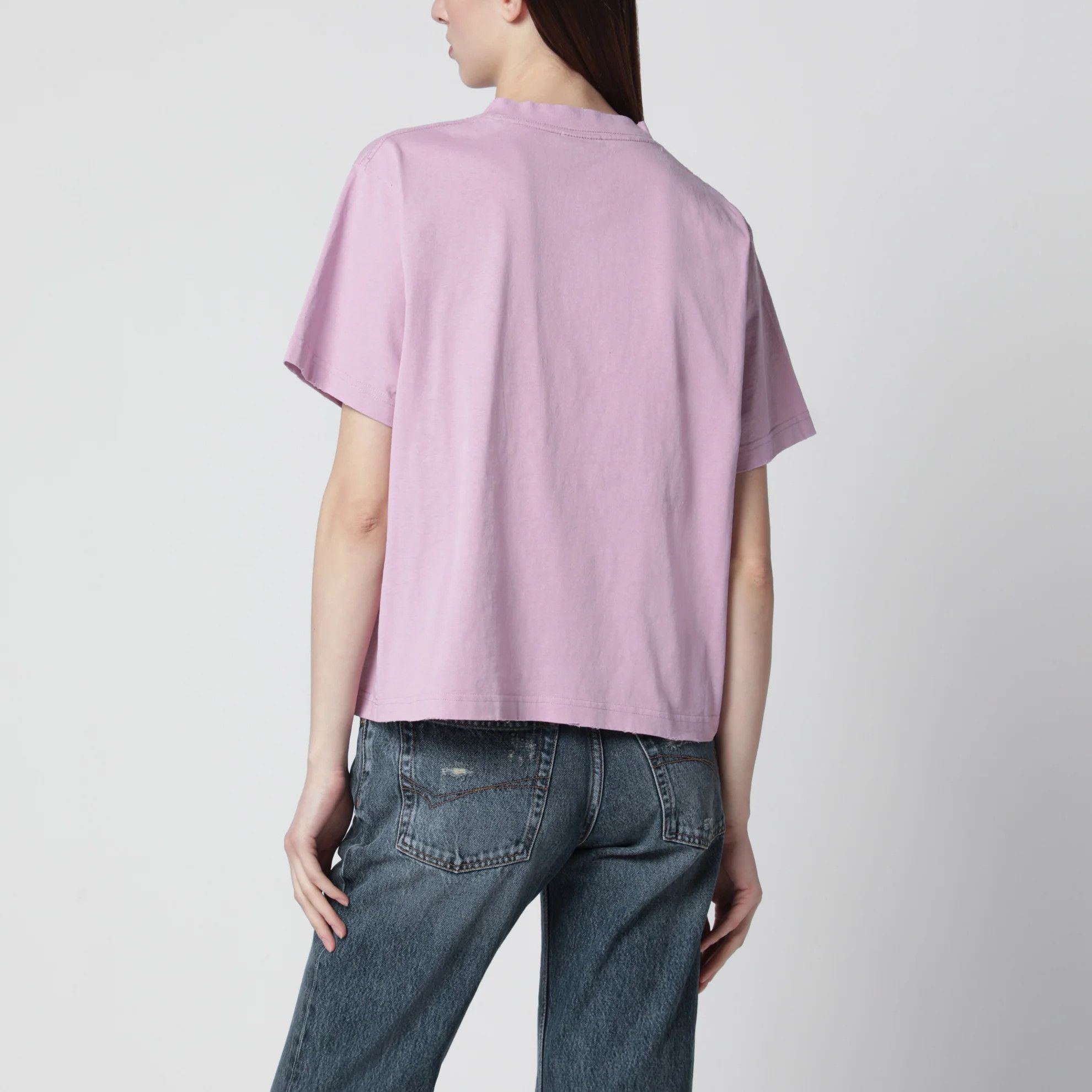 Balenciaga o1d2blof0426 Short Sleeve T-Shirt in Pink Size S / US 4 / IT 40 - 3 Thumbnail