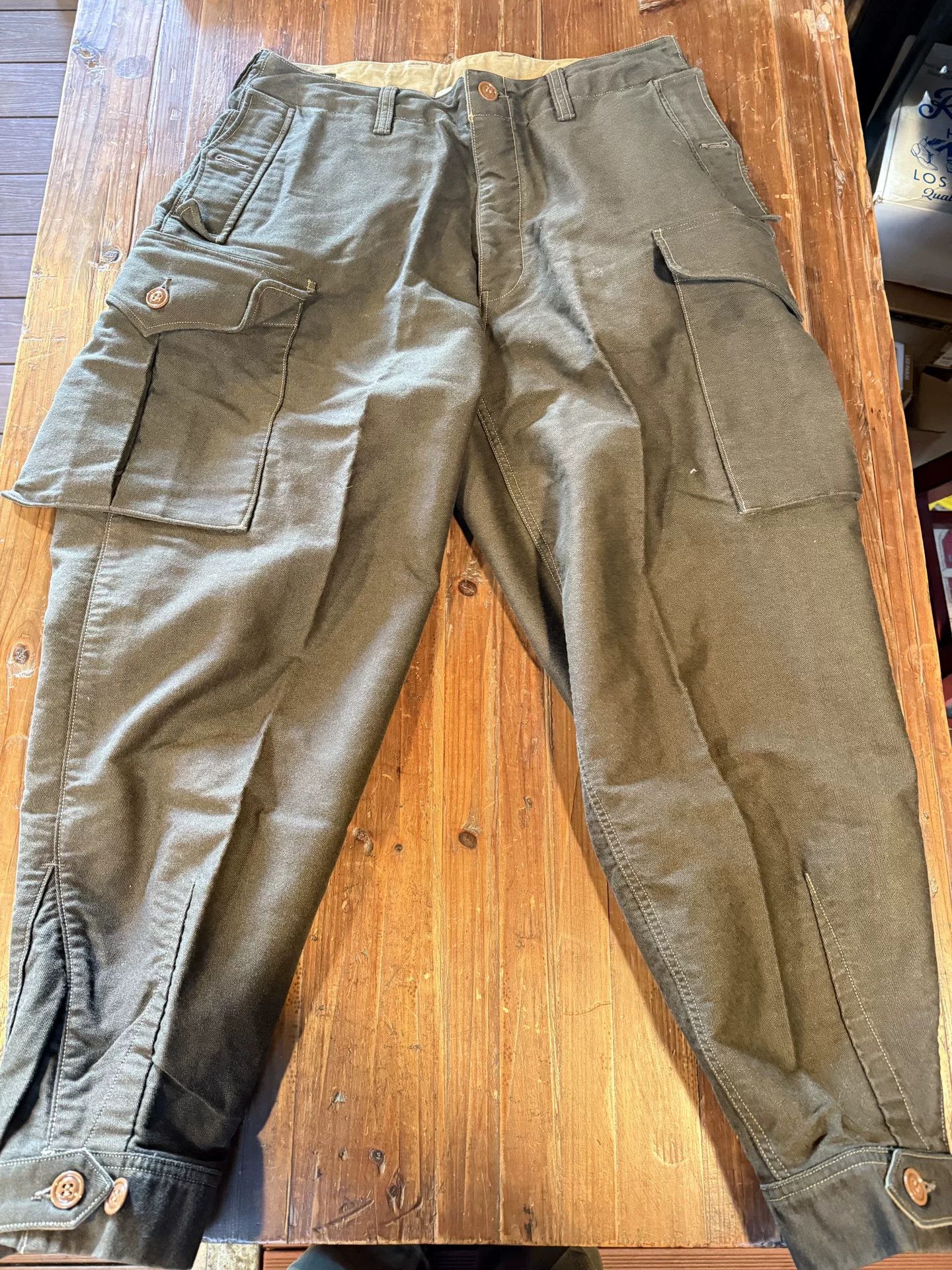 Freewheelers Freewheelers Olive Green Cargo Pants Size US 32 / EU 48 - 1 Thumbnail
