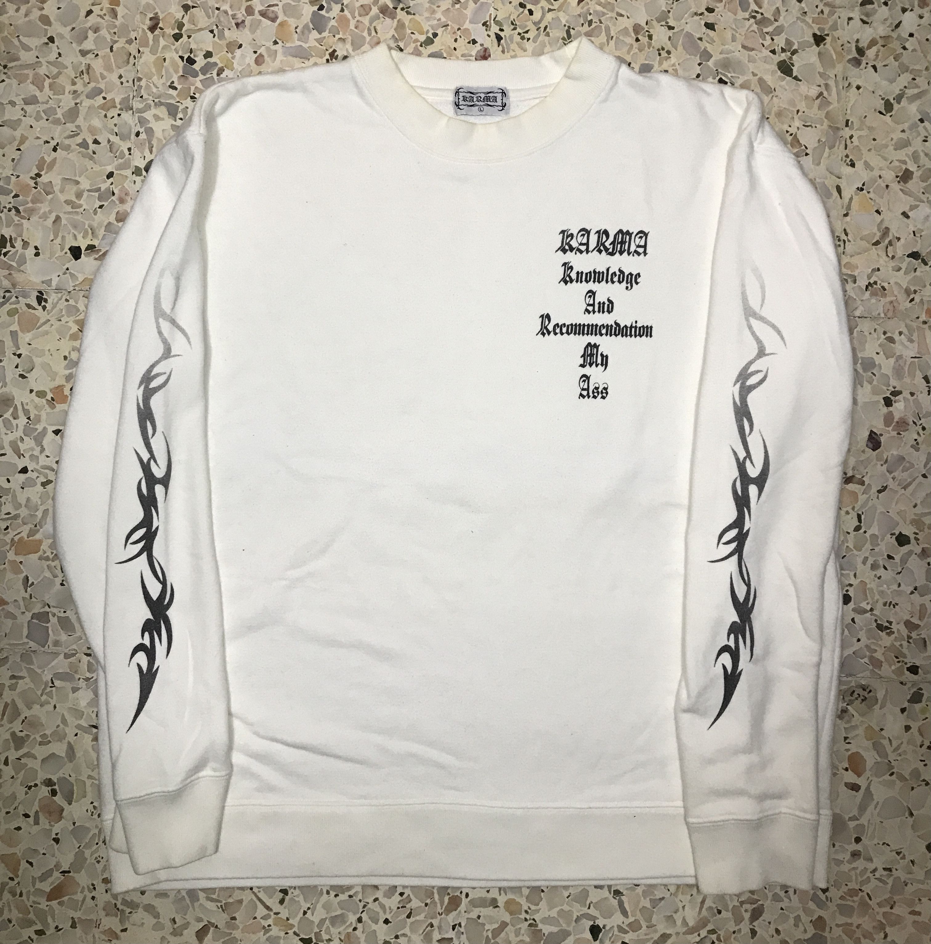 Japanese Brand [Perfect]Y2K Karma Skull sweatshirt Size US L / EU 52-54 / 3 - 3 Thumbnail