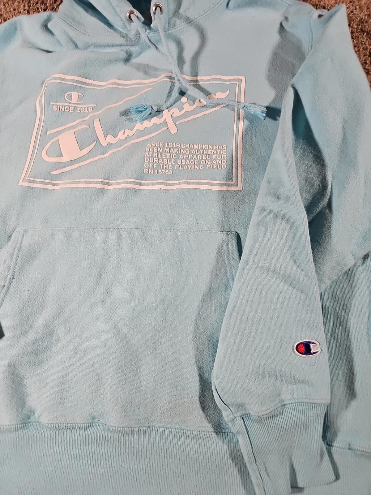 Champion Champion Blue Reverse Weave Hoodie M Size US M / EU 48-50 / 2 - 2 Thumbnail